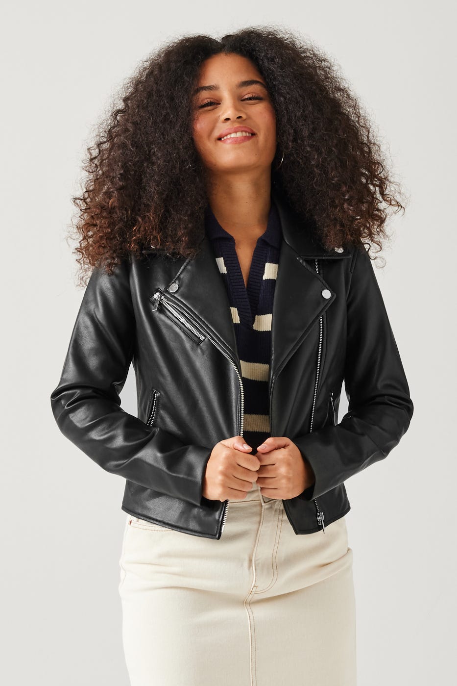 Faux leather jacket