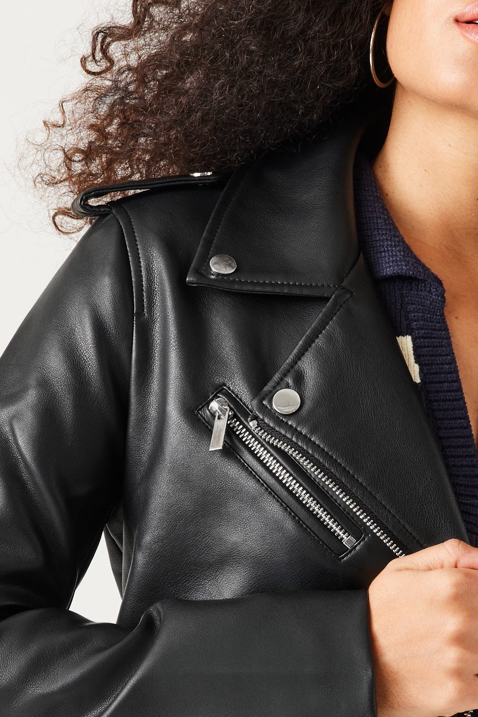 Faux leather jacket