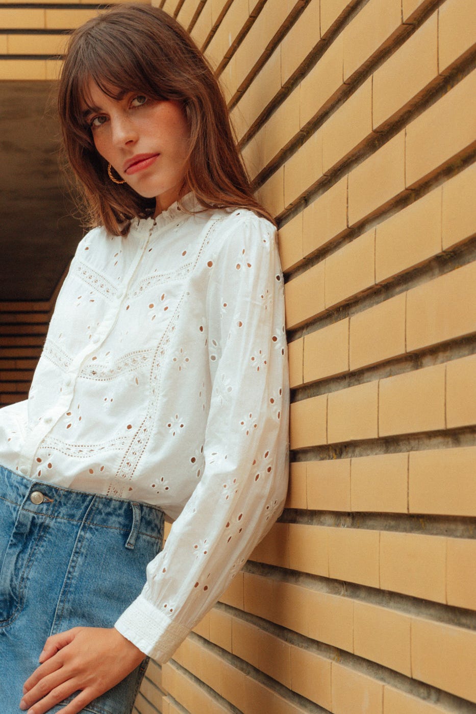 Chemise en broderie anglaise