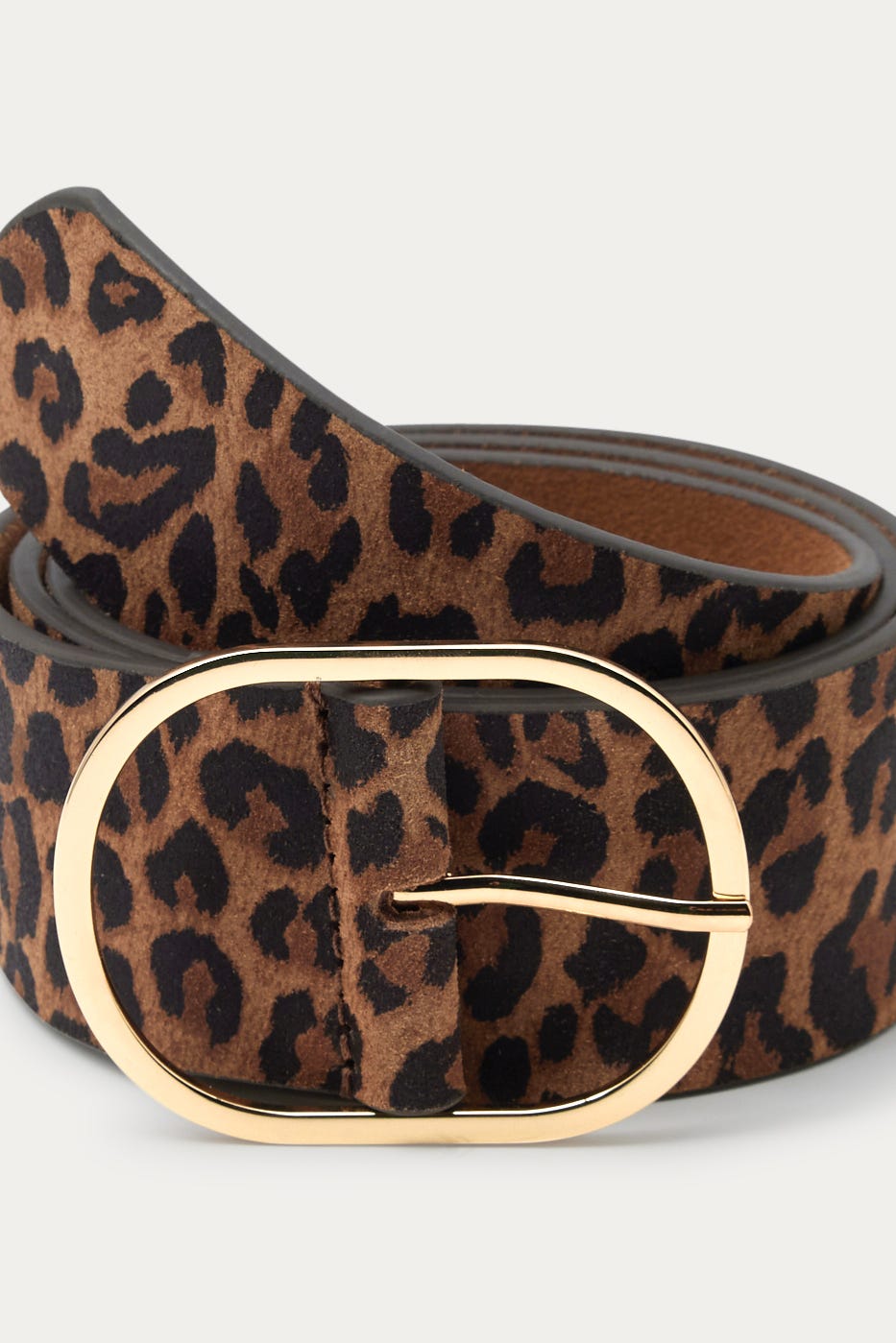Cintura in pelle leopardata