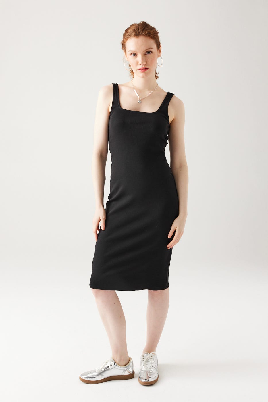 Robe-débardeur unie Femme