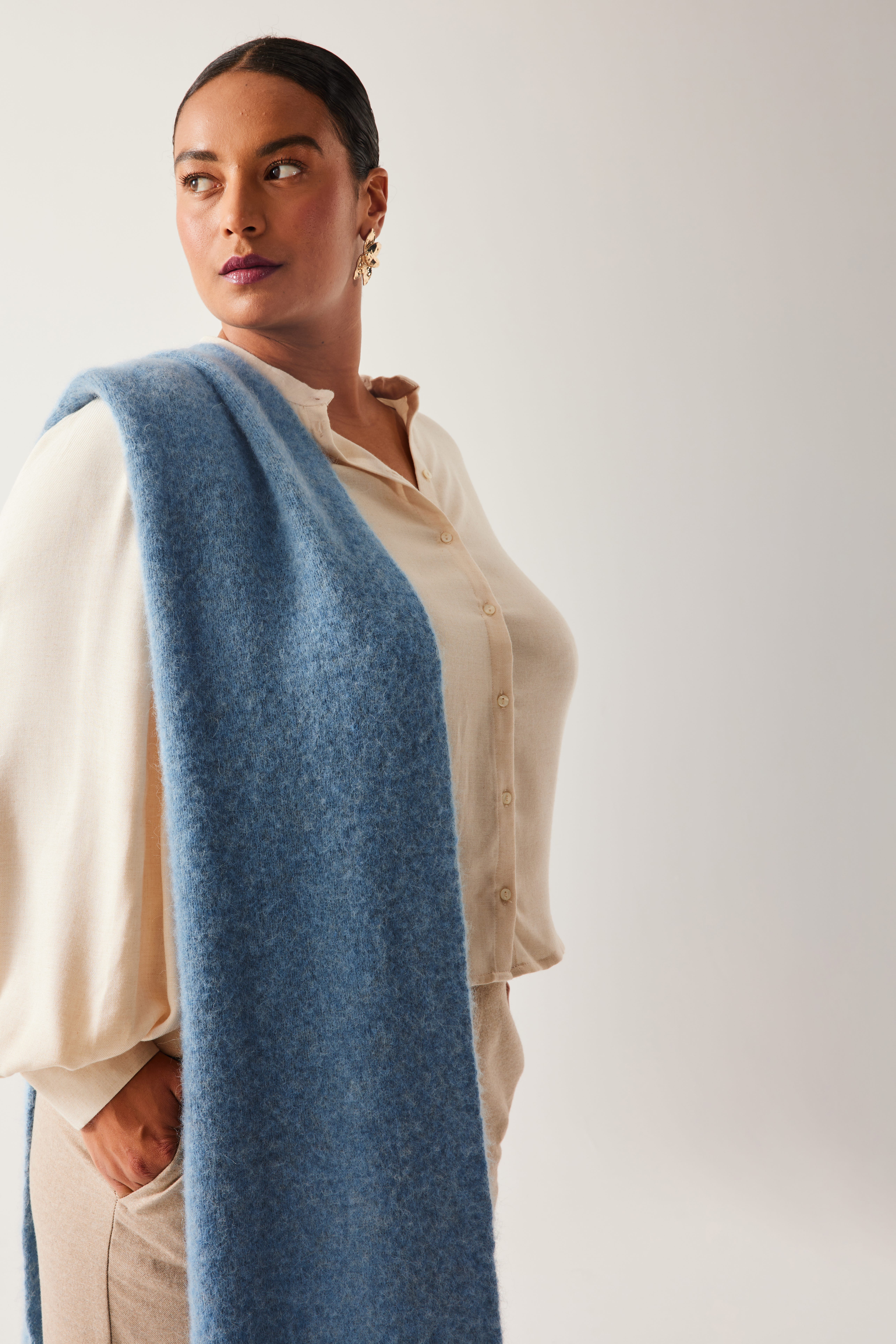 Echarpe en alpaga mélangé