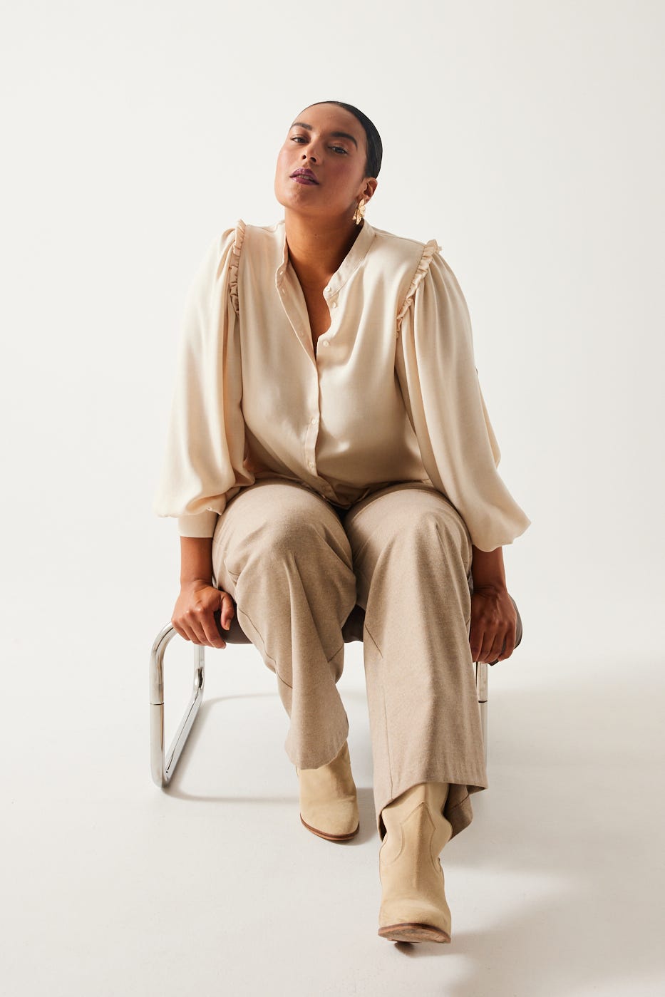 Camicia manica a palloncino