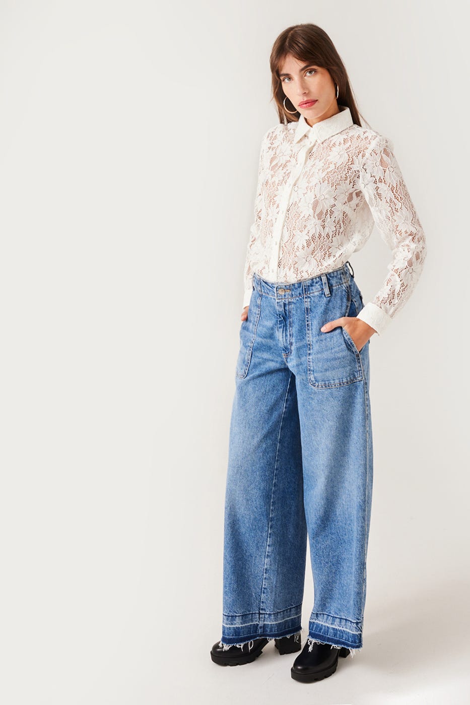 Chemise en dentelle Femme