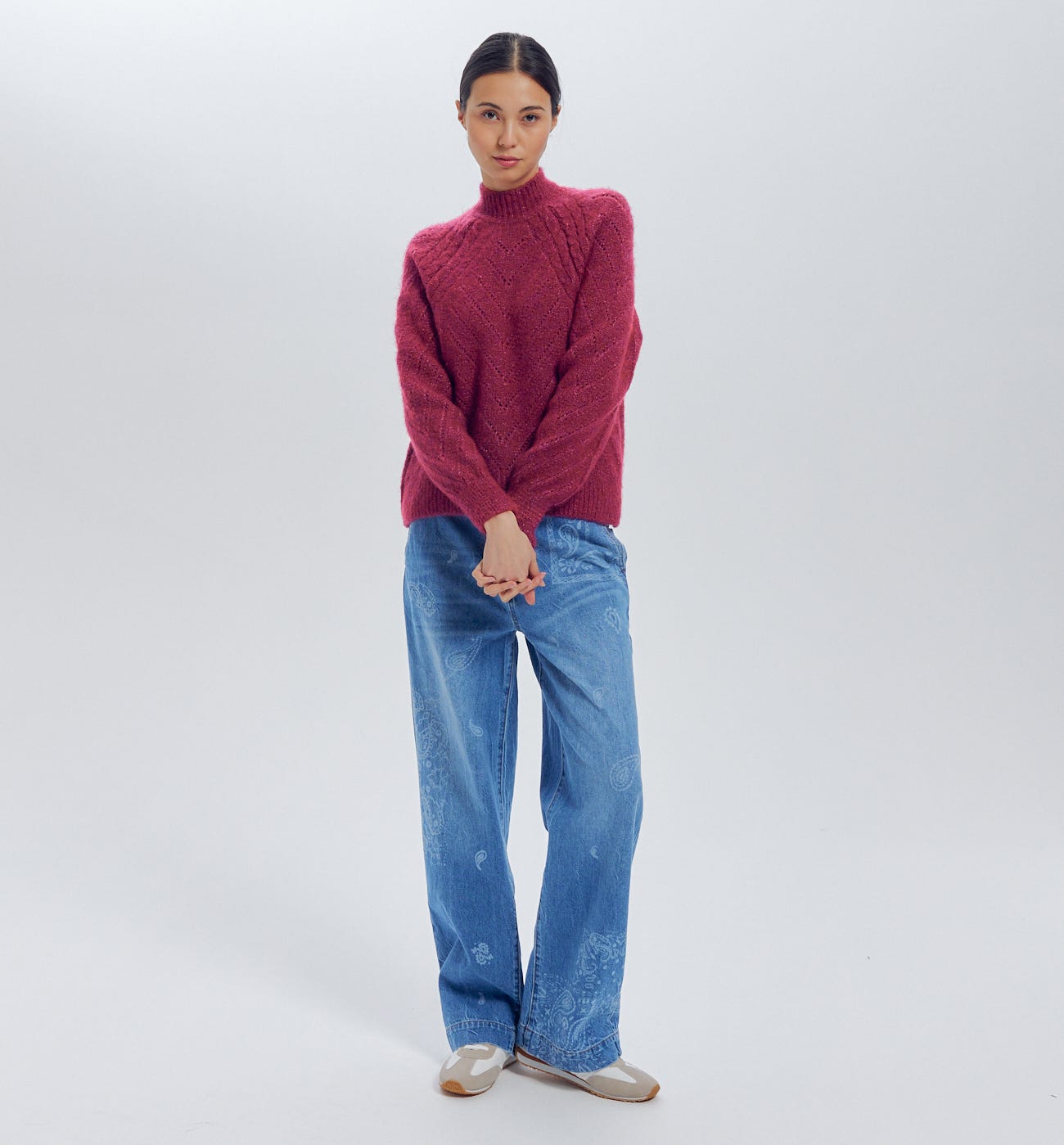 Pullover mit Stehkragen