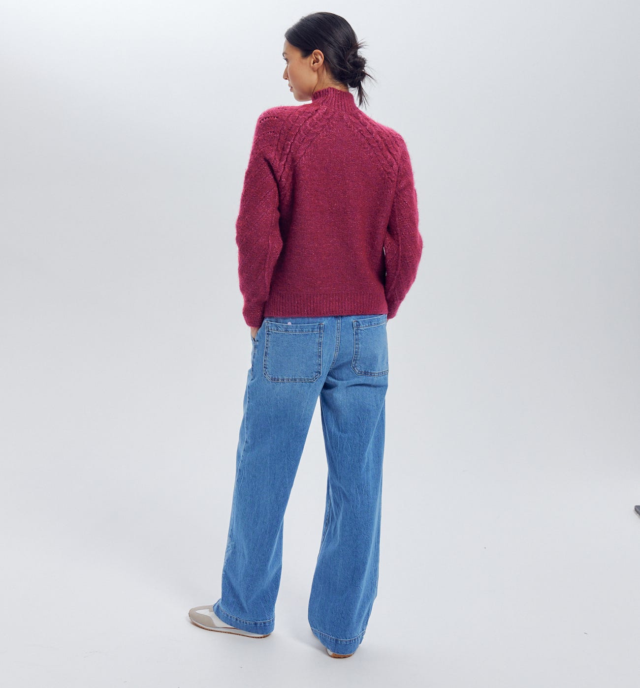 Pullover mit Stehkragen