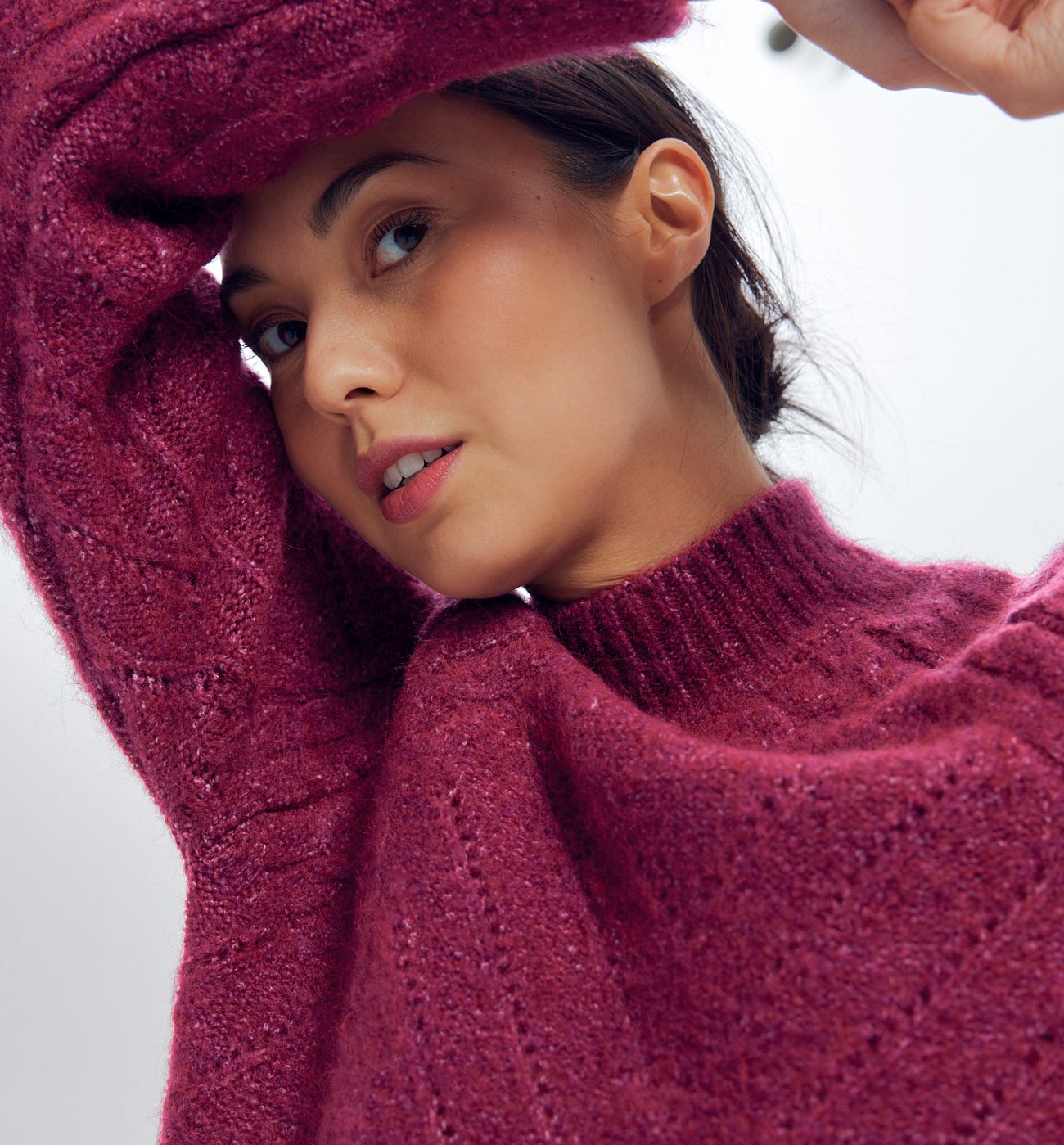 Pullover mit Stehkragen