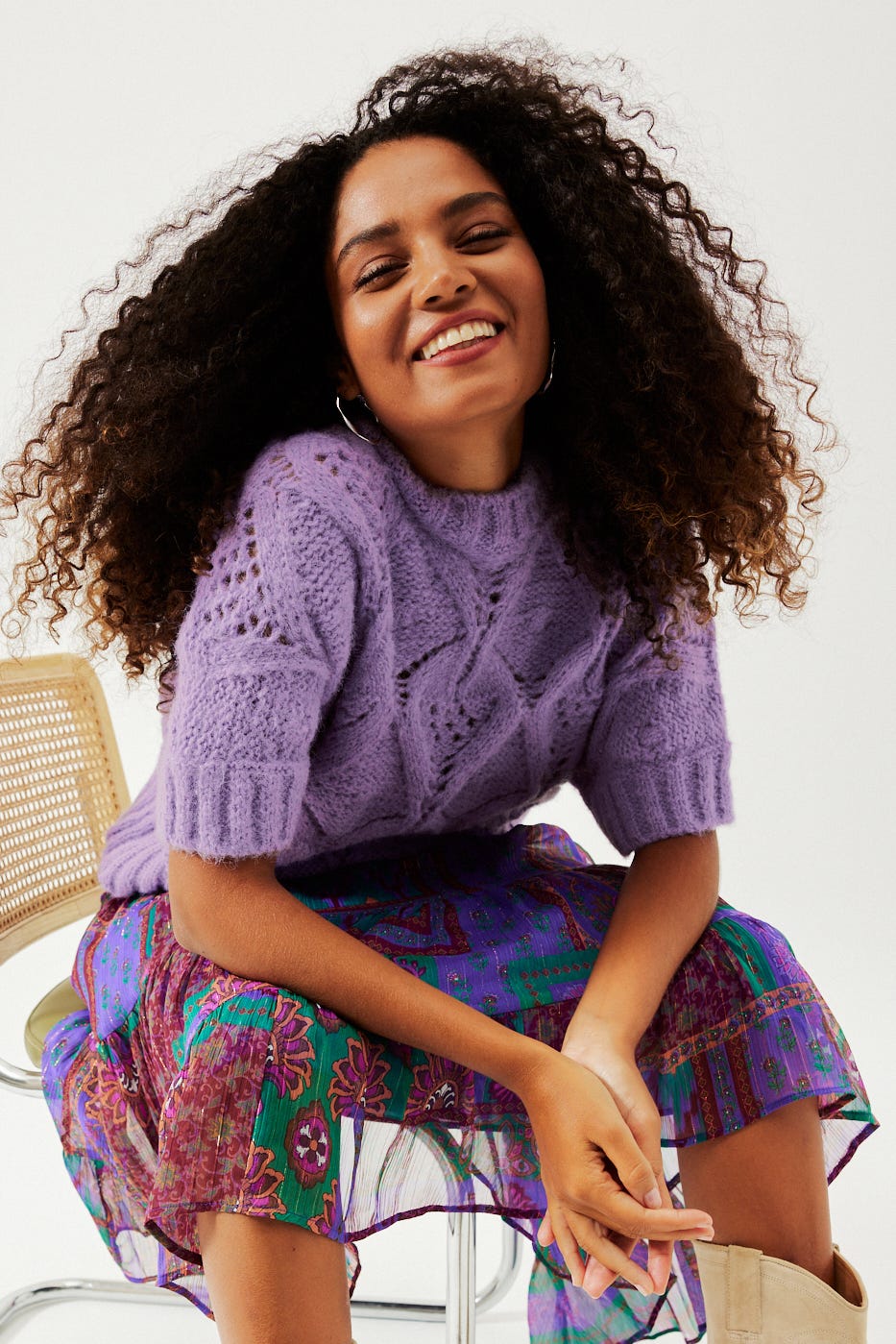 Pull manches courtes Femme