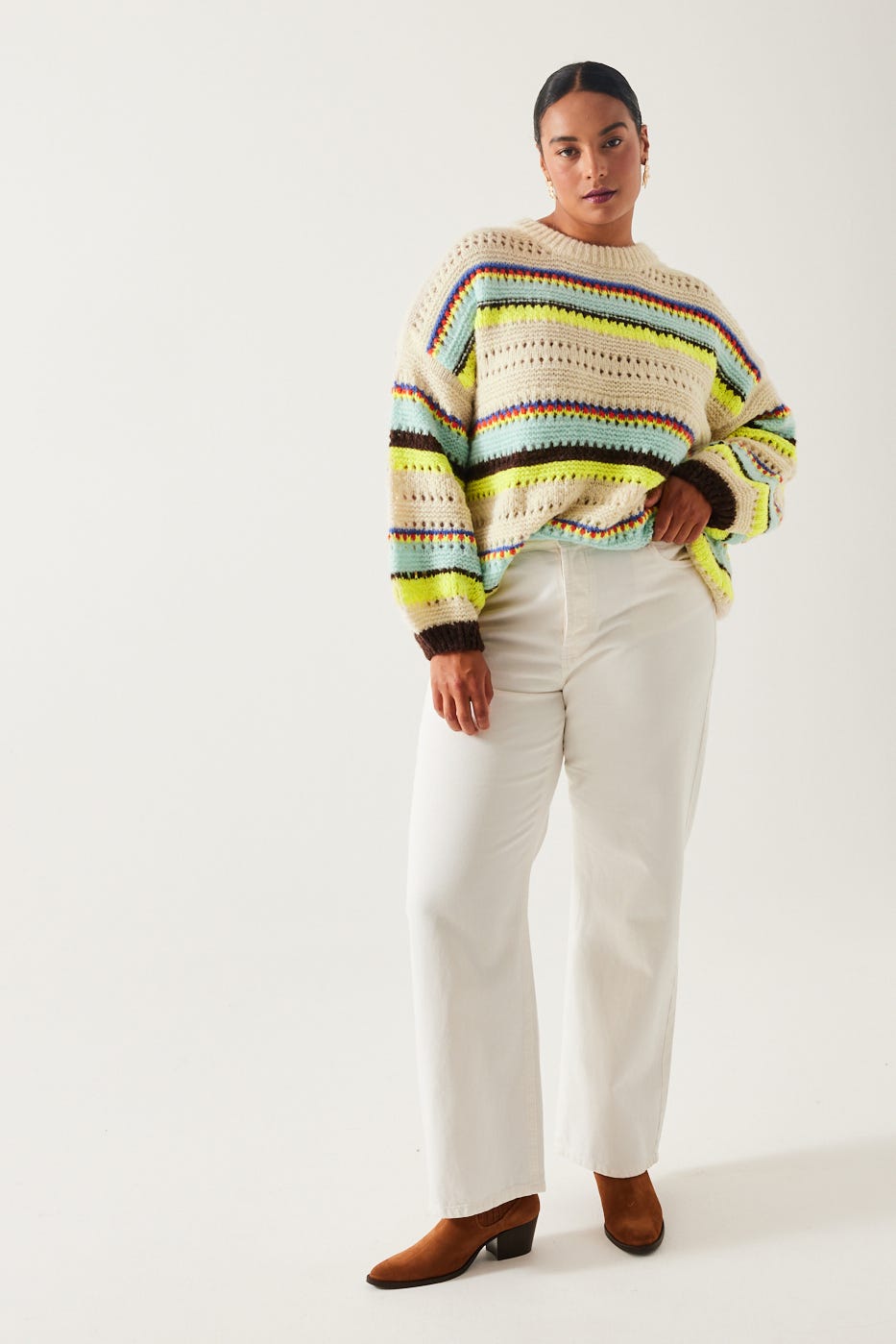 Pull moelleux multicolore