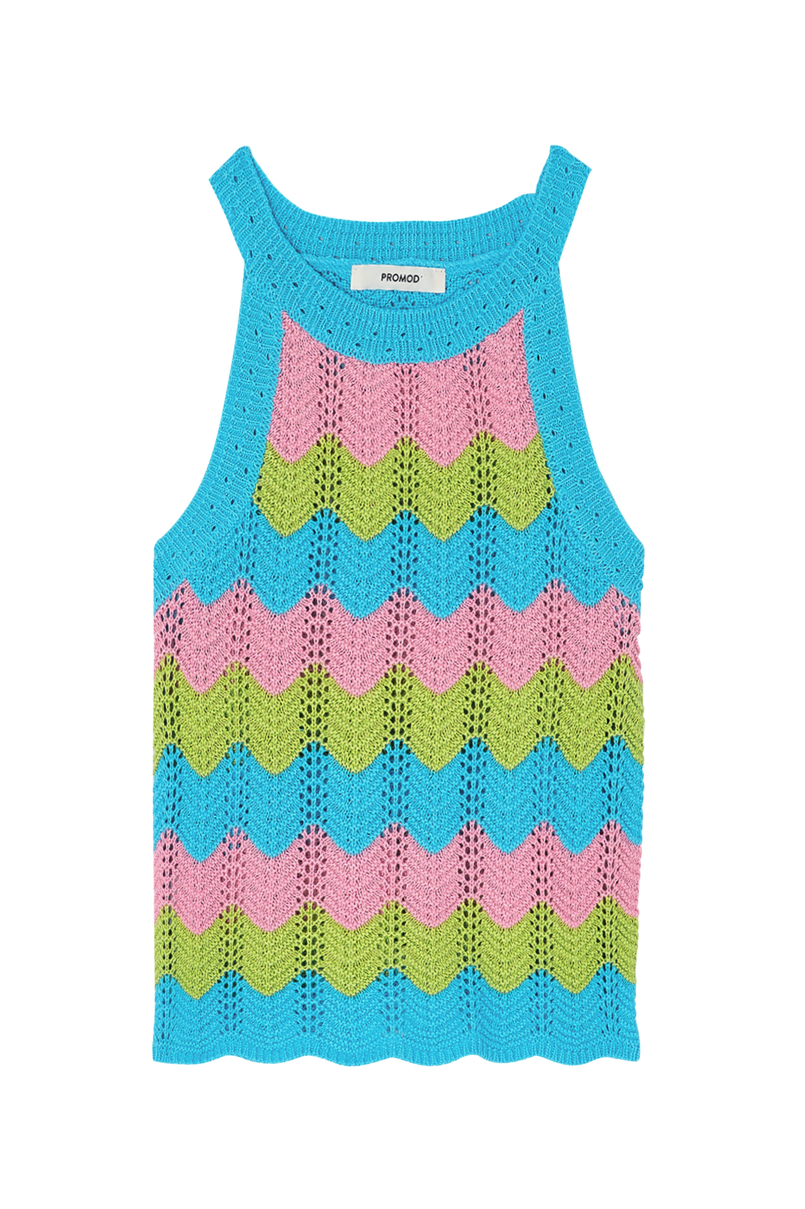 Top en crochet coloré