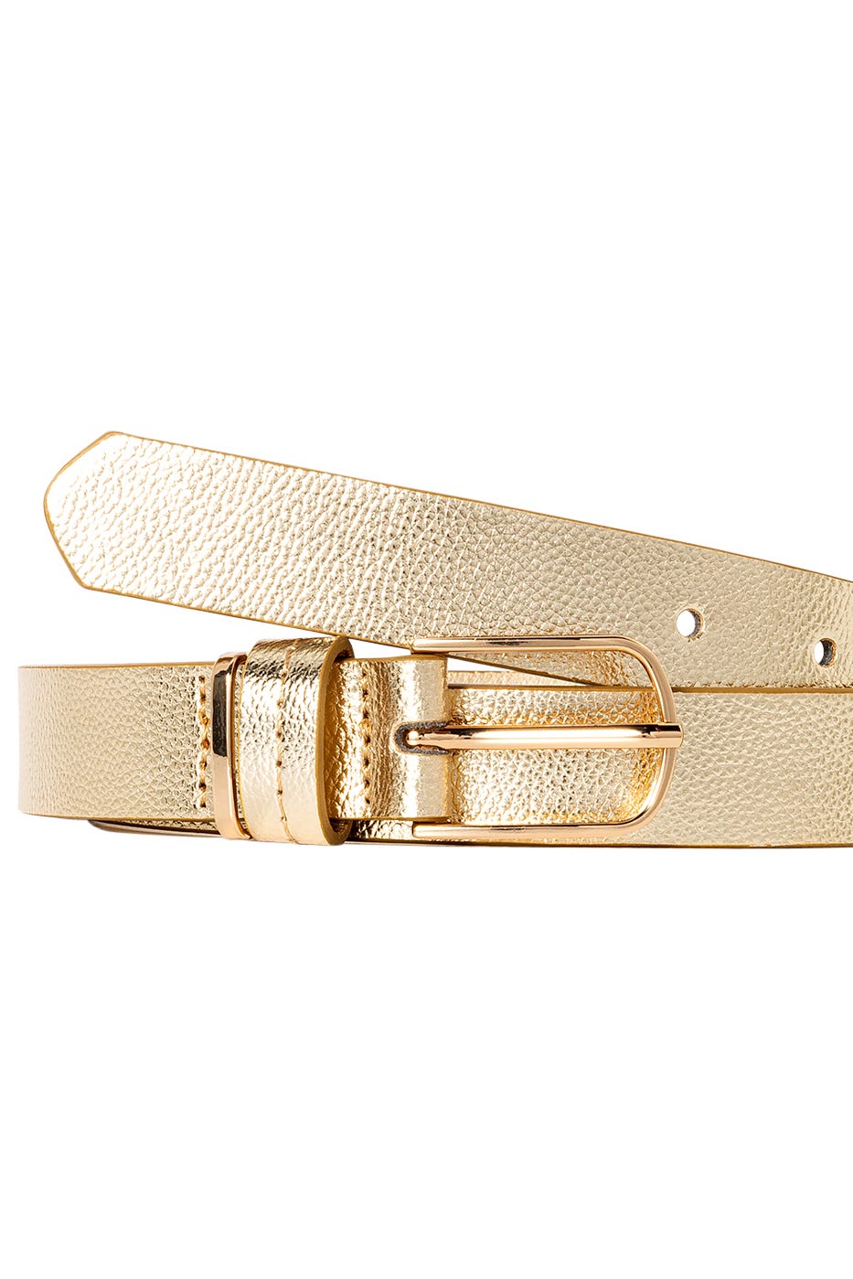 Cinturón brillante efecto piel