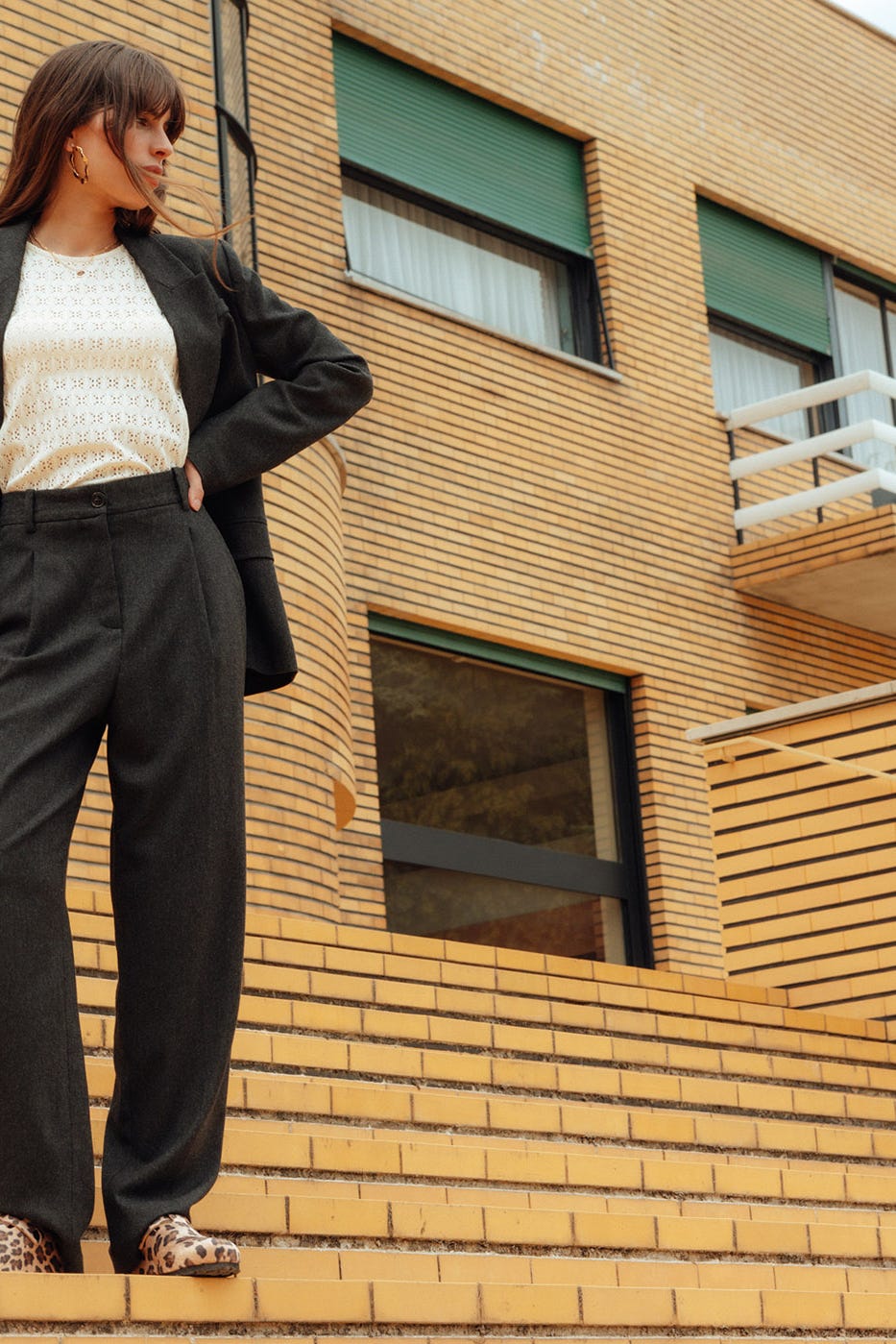 Pantalon de tailleur uni Femme