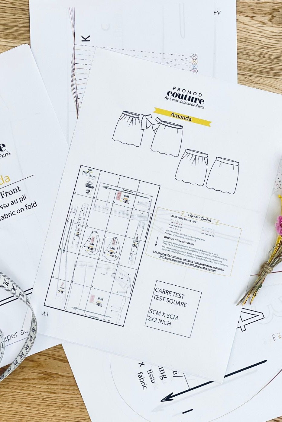 AMANDA skirt sewing pattern