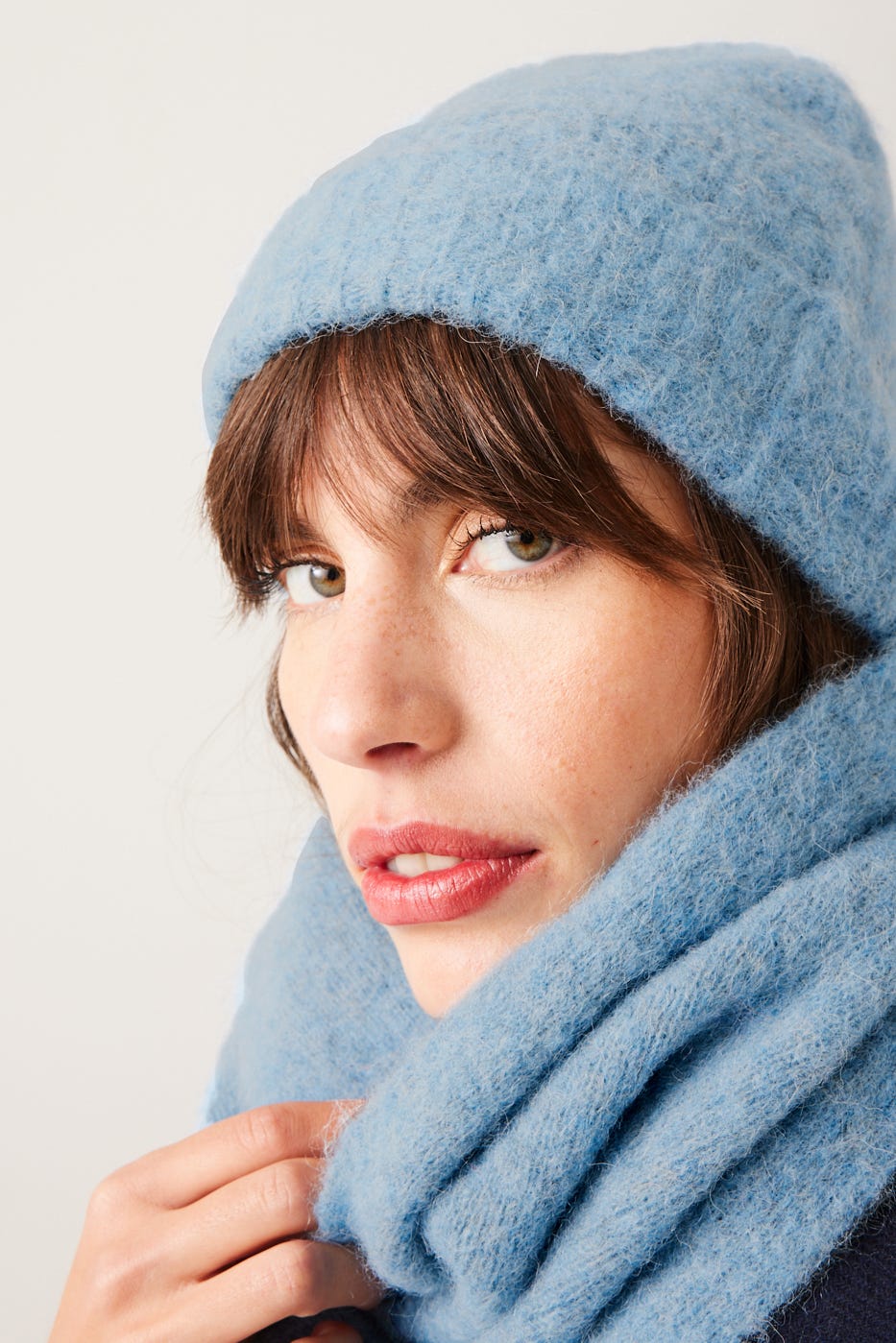 Bonnet en alpaga mélangé