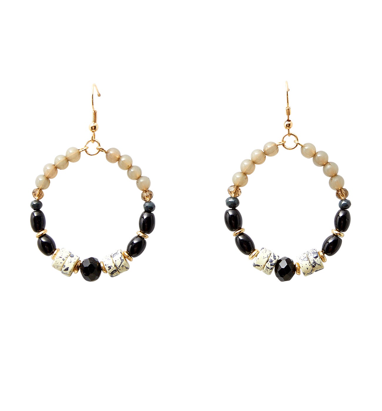 Beads earrings Gold
