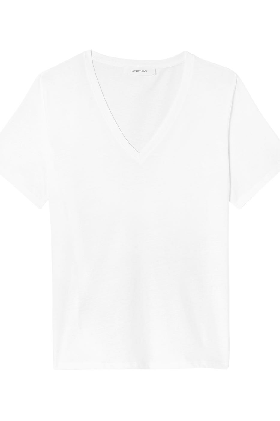 T-shirt uni col V Femme