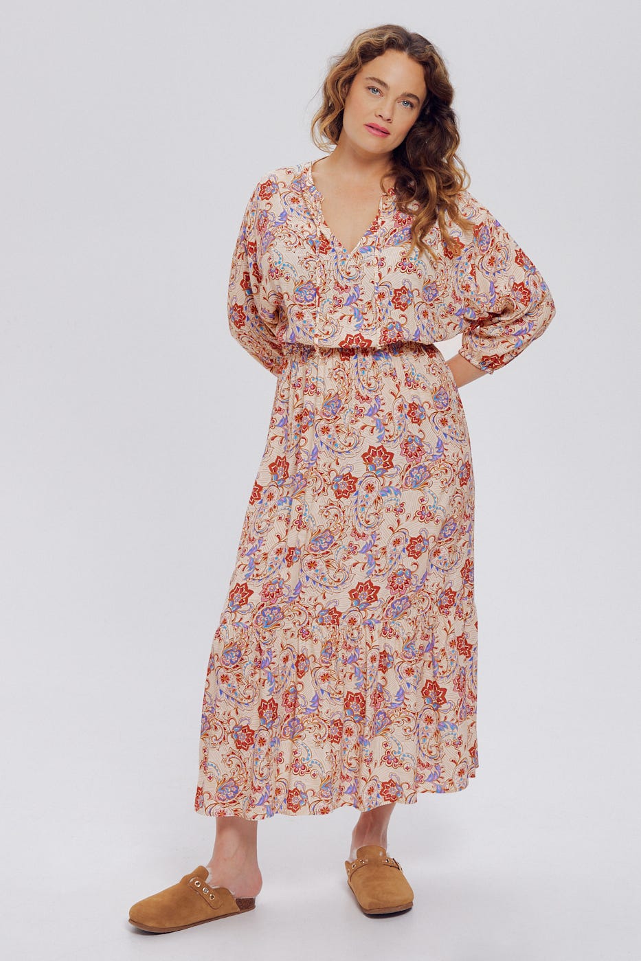 Long patterned dress