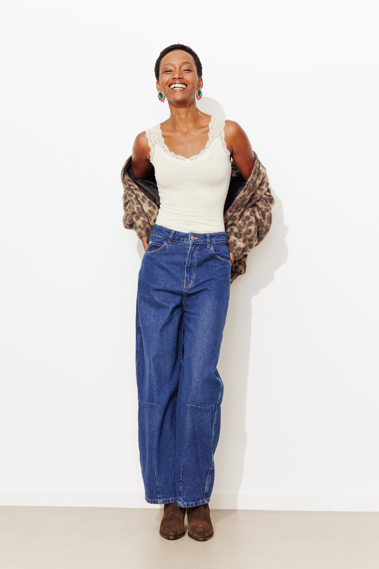 Top spalline con pizzo