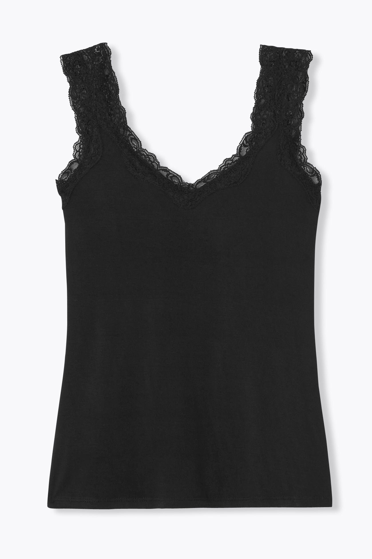 Lace strap top - Black