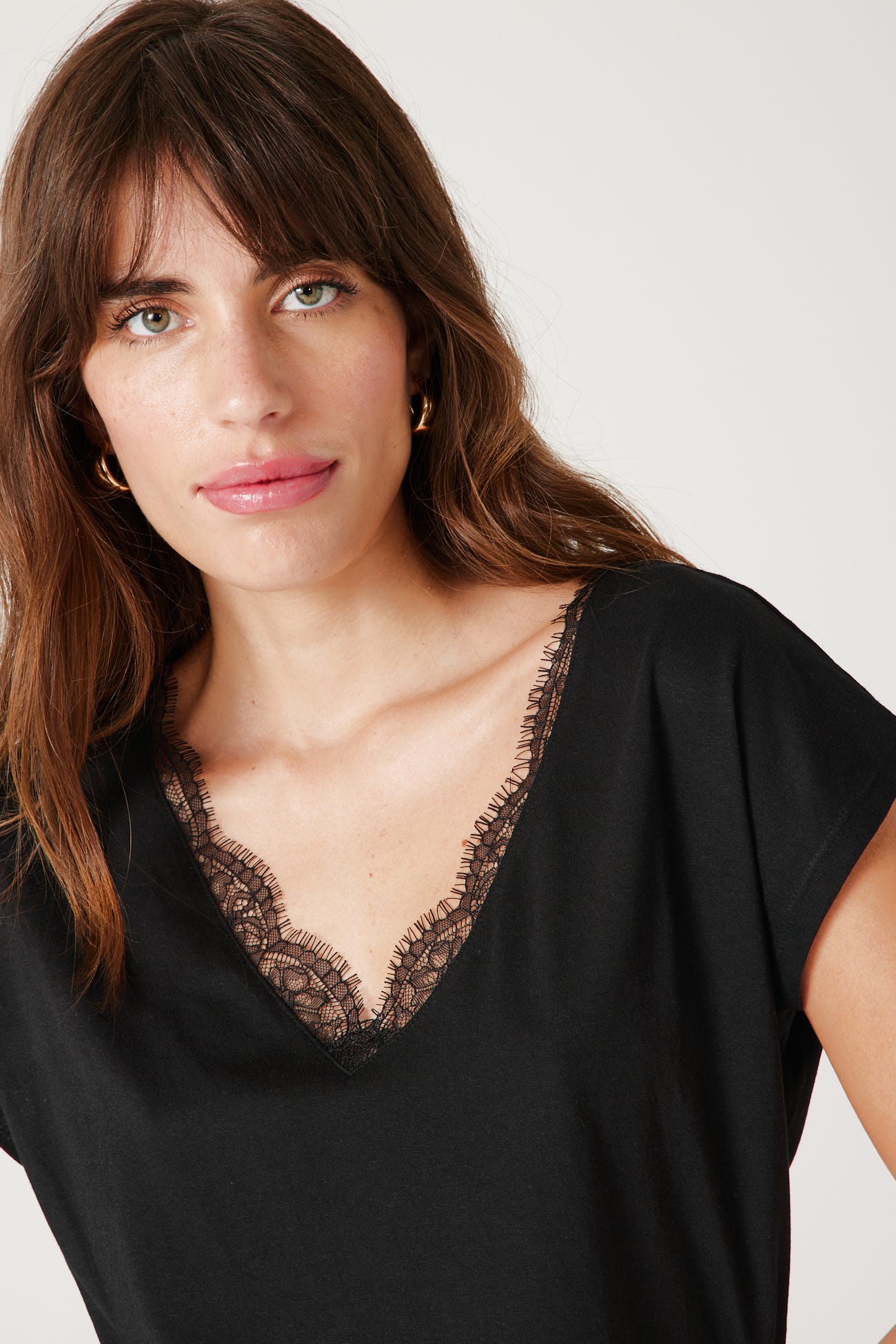 Lace detail t-shirt