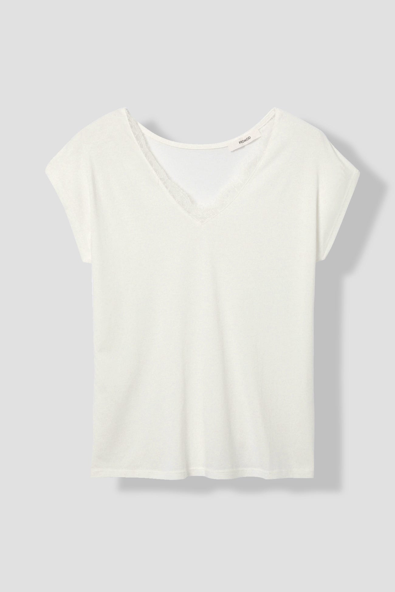 T-Shirt mit Spitzendetail