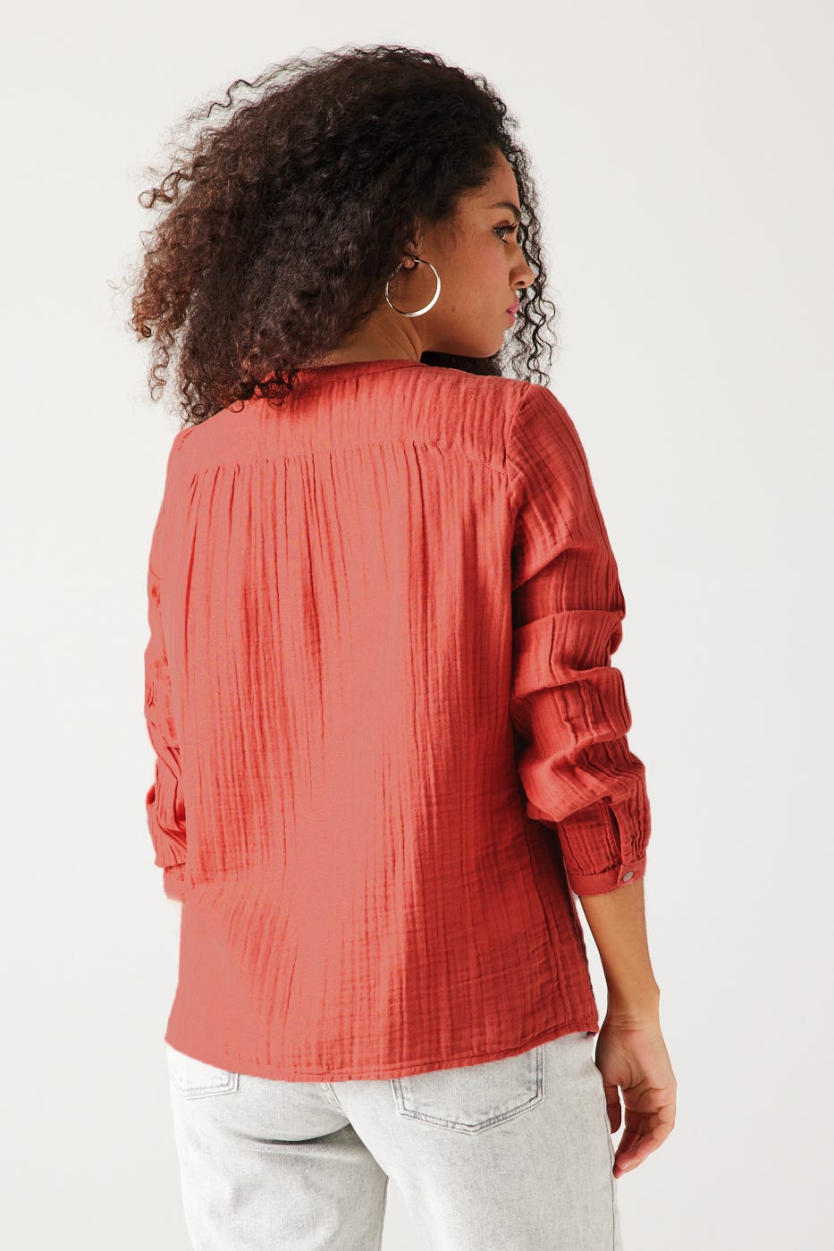 Blusa en gasa de algodón