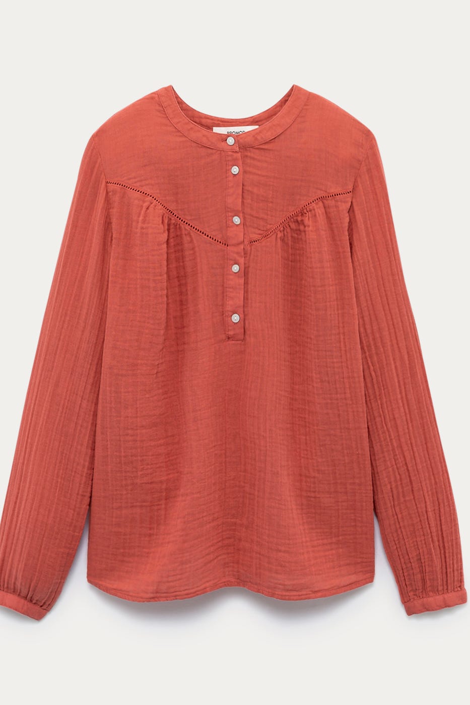 Blusa en gasa de algodón