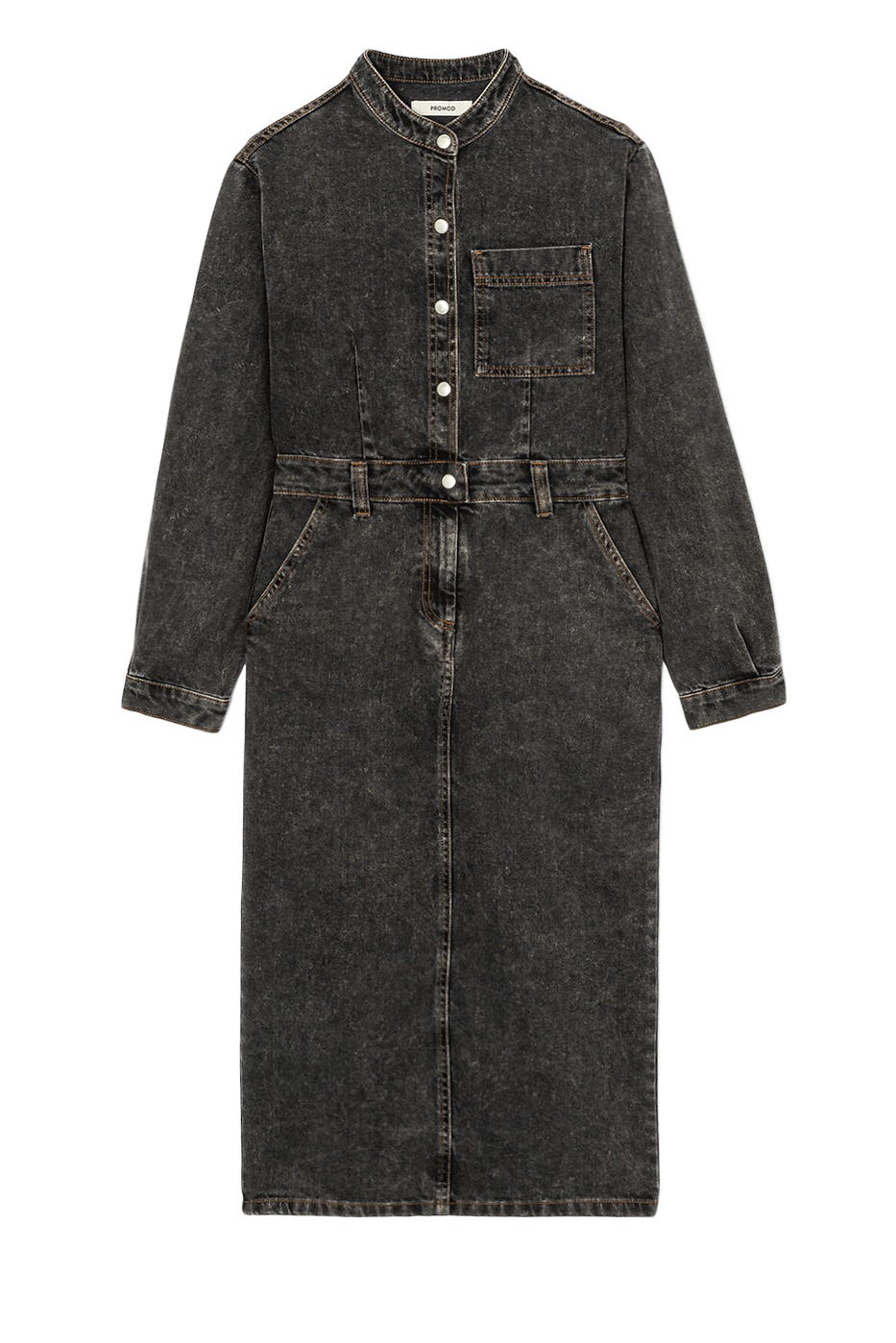 Jeansowa sukienka midi