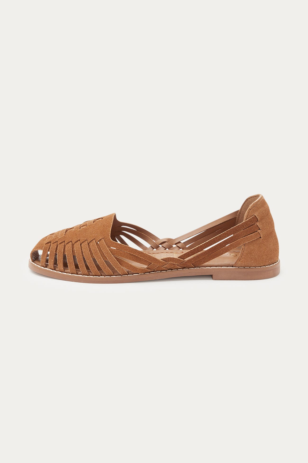 Flat leather sandals
