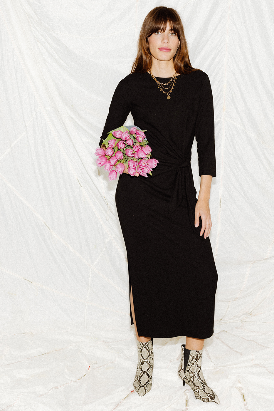 Robe fourreau fendue Femme