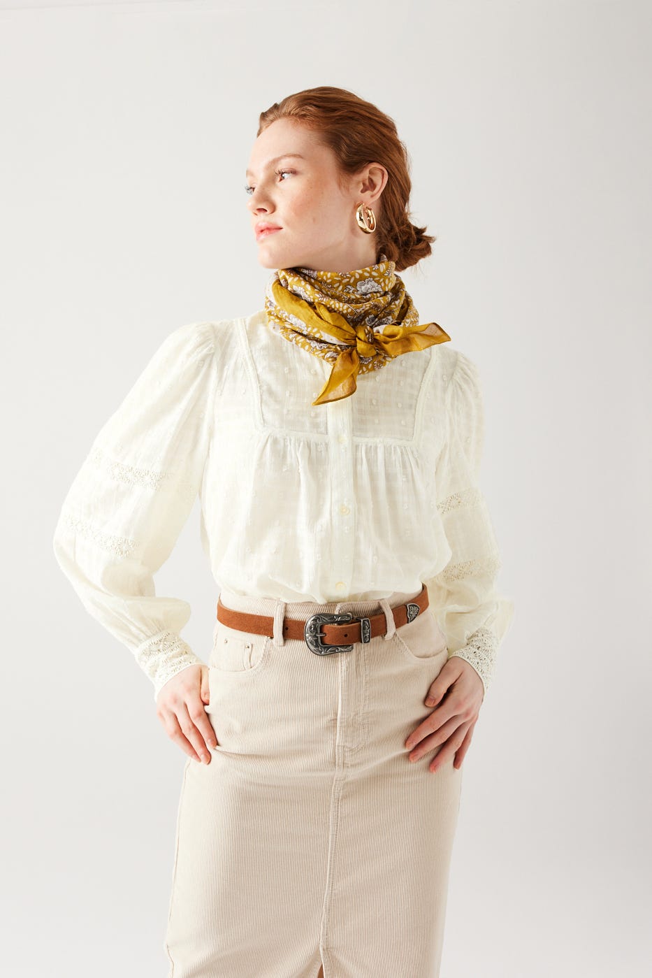 Chemise rétro romantique Femme