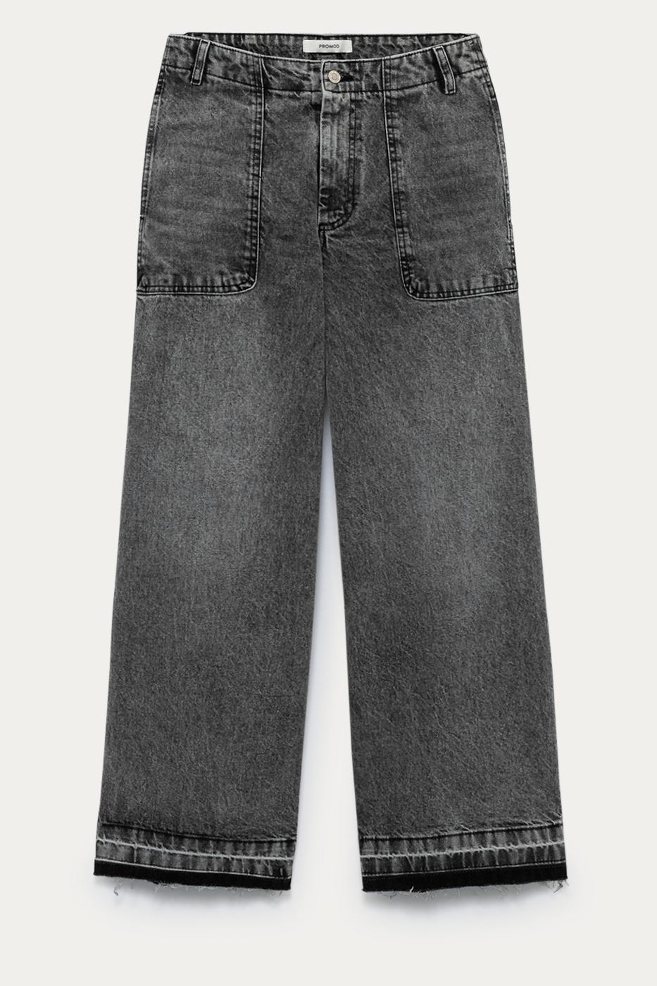 Jean large délavé Femme