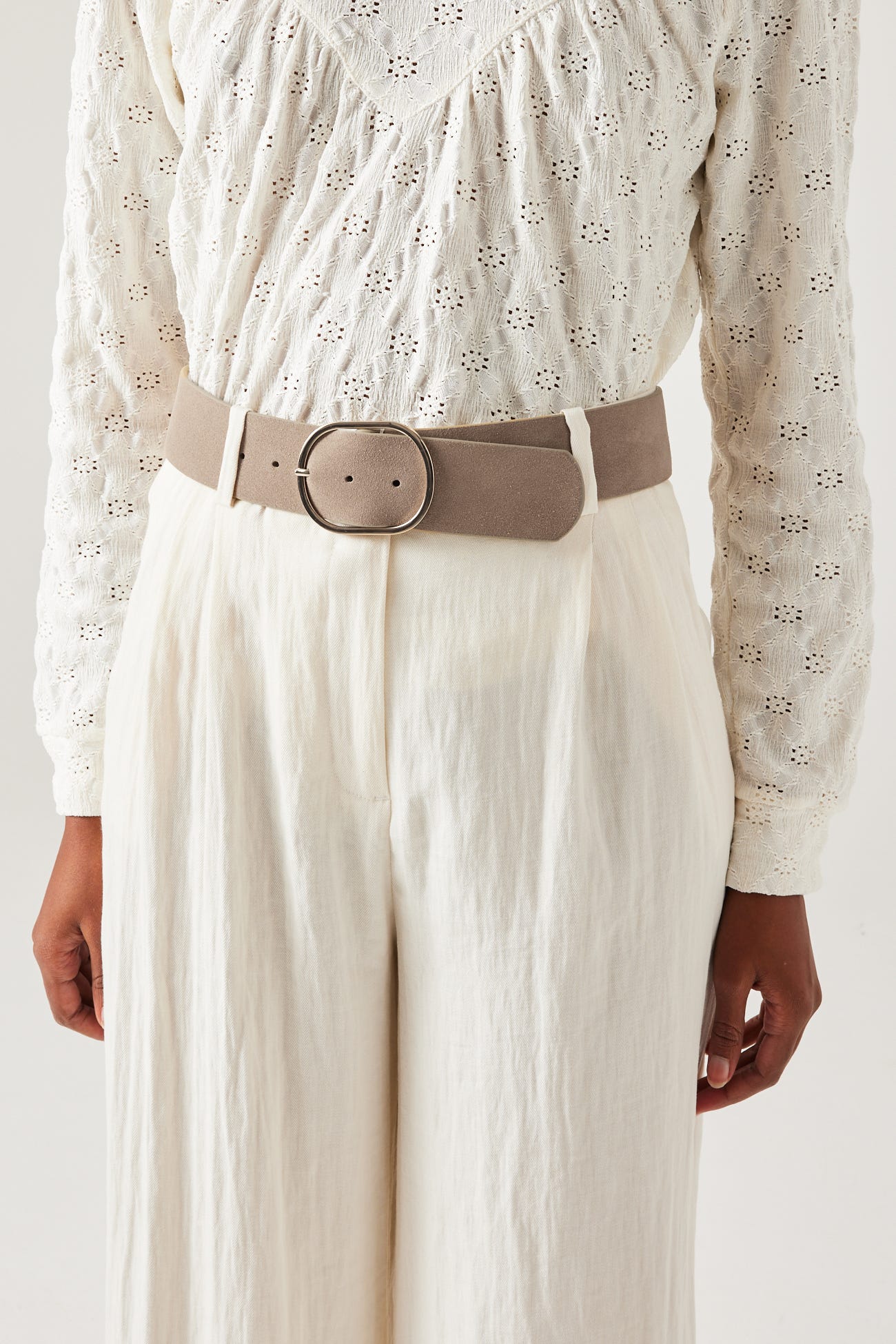 Cintura in pelle scamosciata