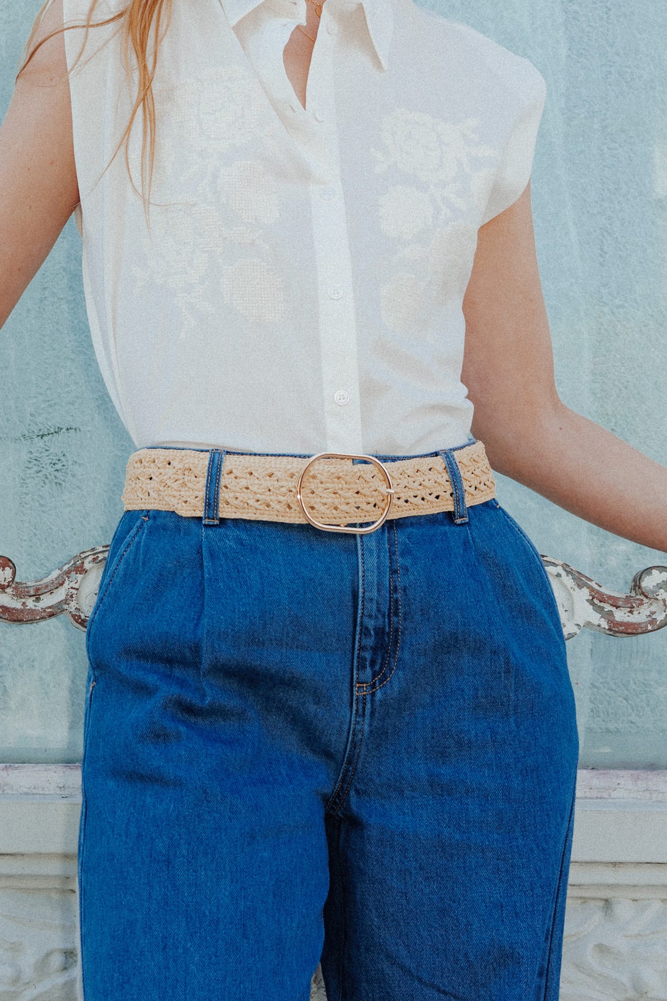 Large ceinture tressée Femme