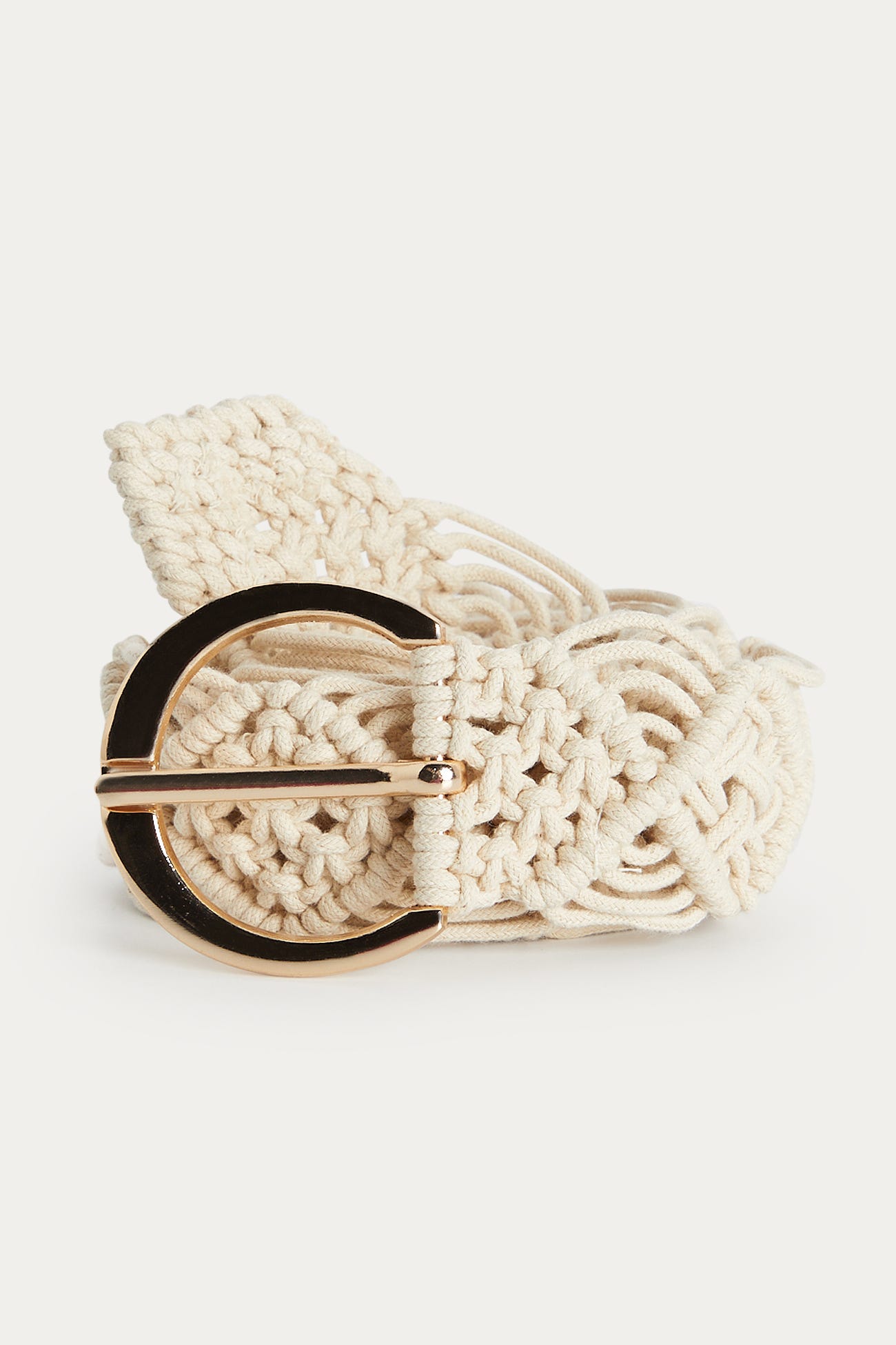 Wide macramé belt