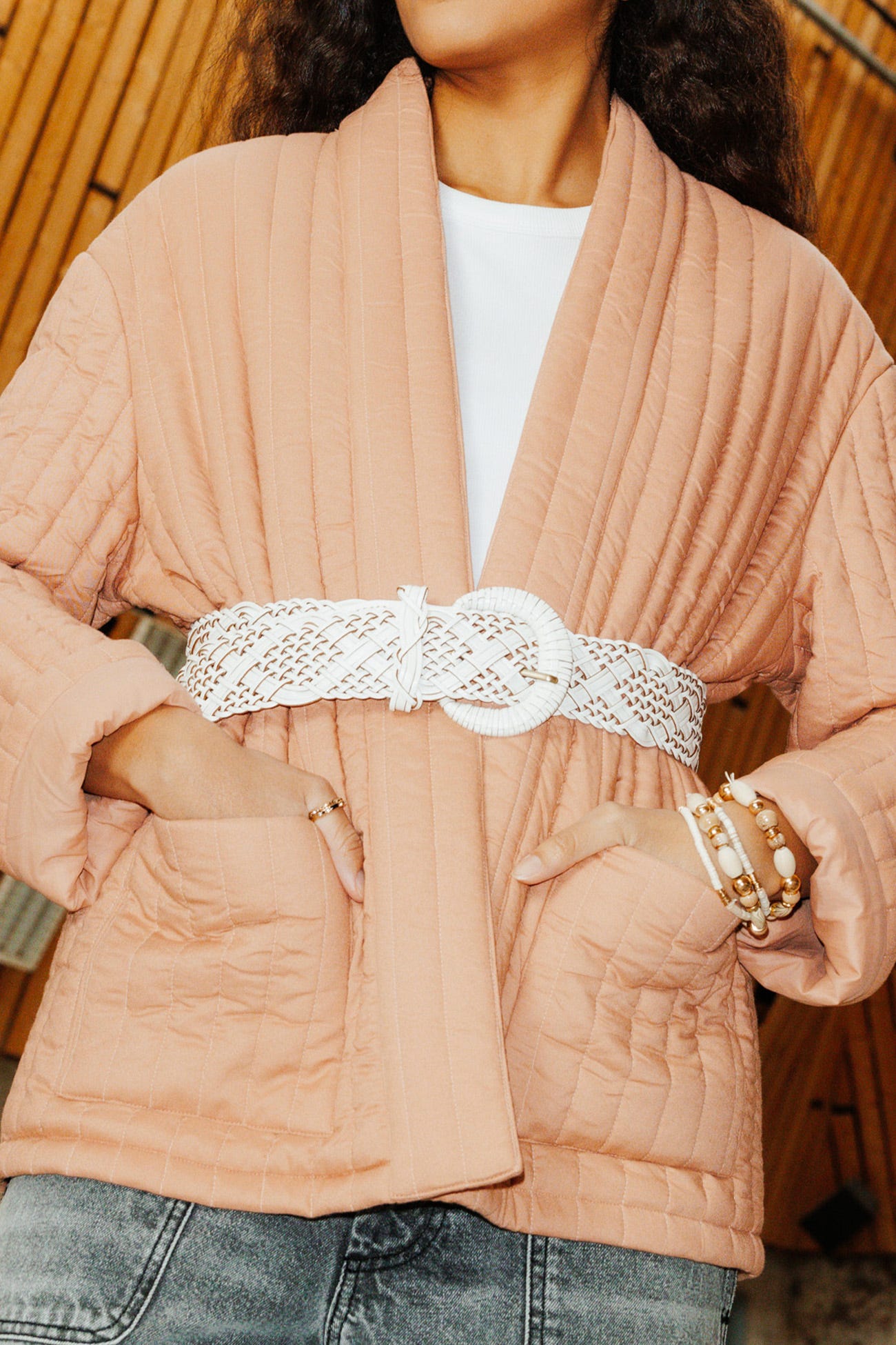 Large ceinture tressée Femme