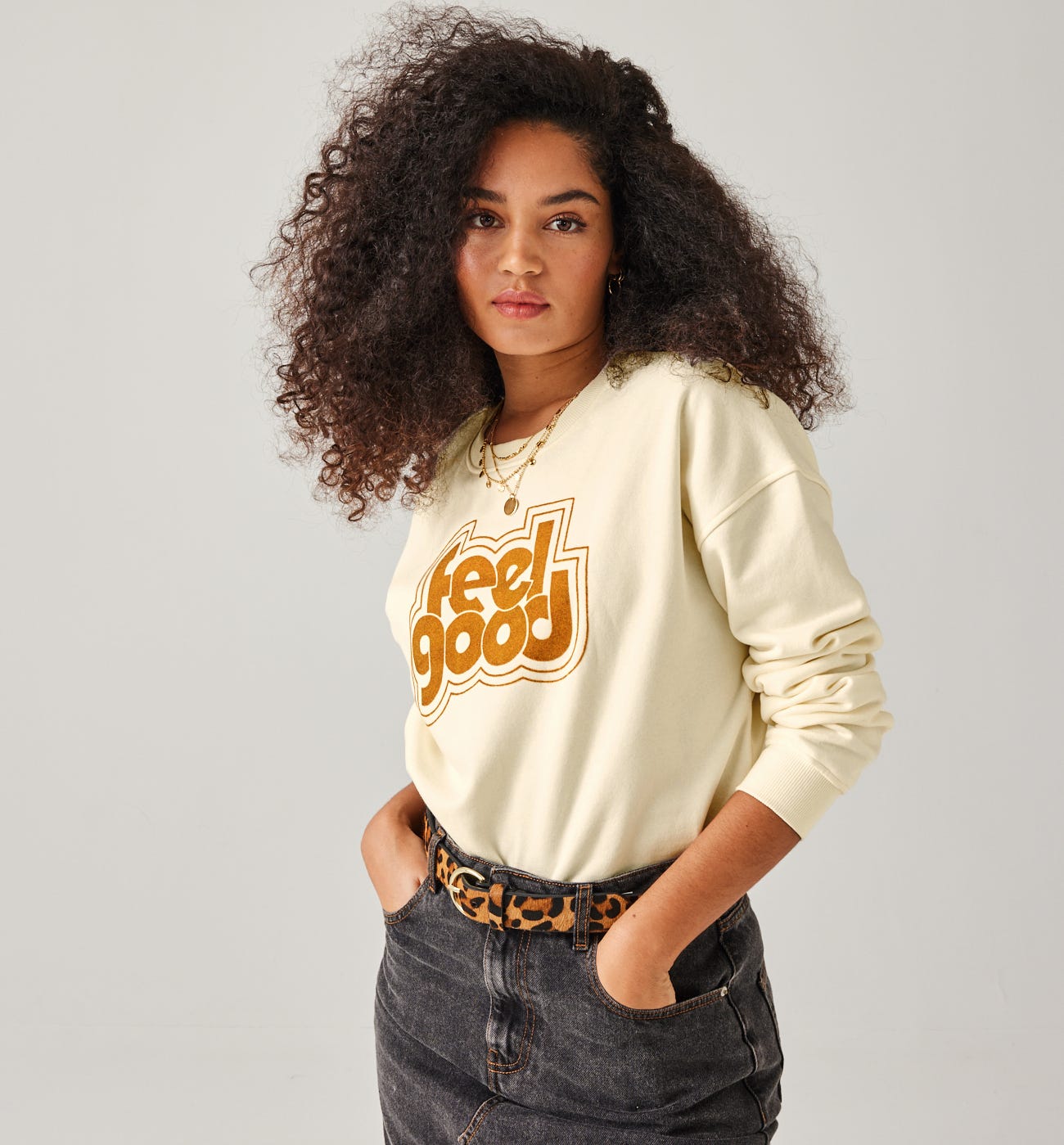 Sweat-shirt Femme Grande Taille - Coupe Décontractée Oversize - Imprimé Vintage - Pour Sport, Fitness, Quotidien - Chaud Et Confortable