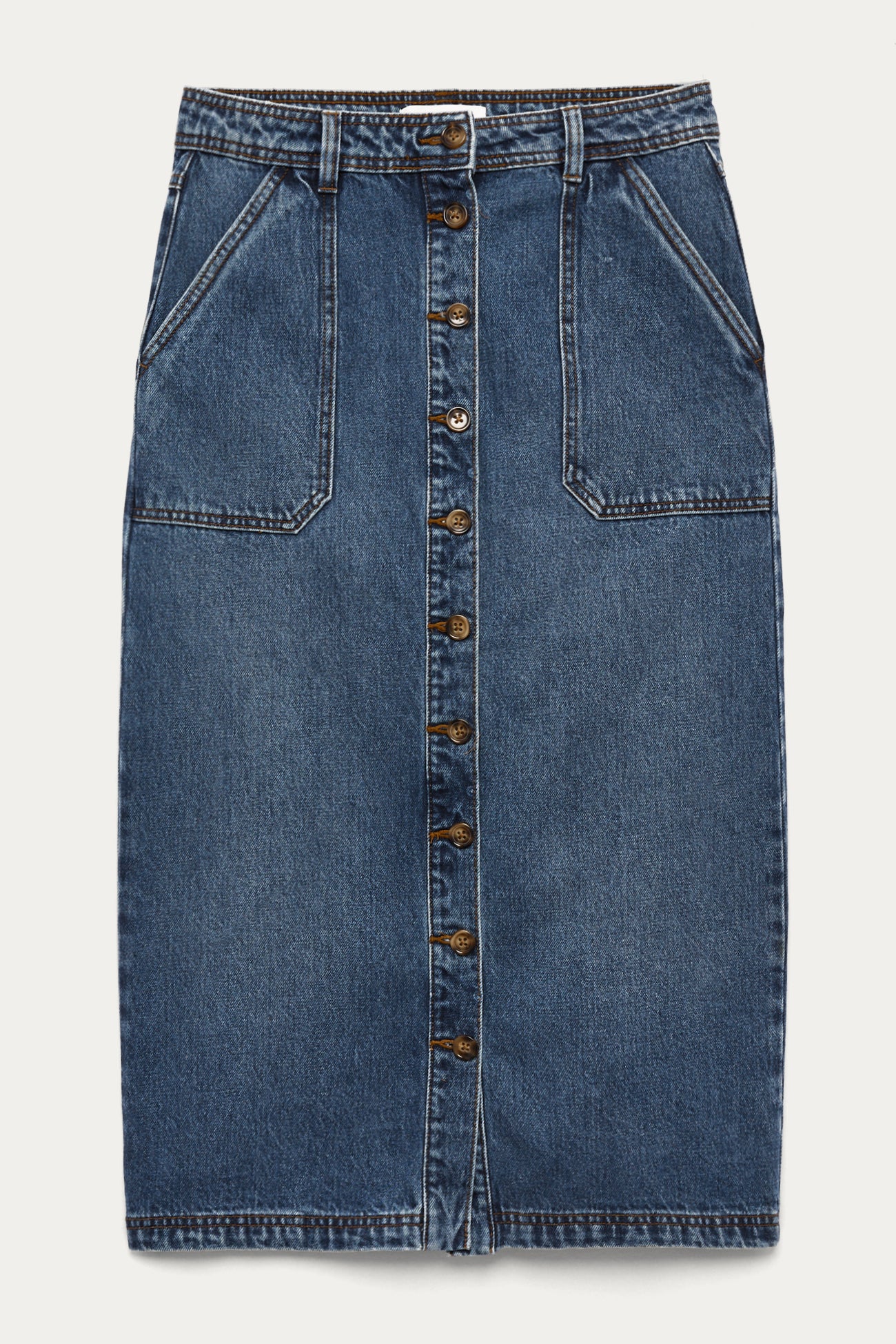 Jupe midi en jean Femme