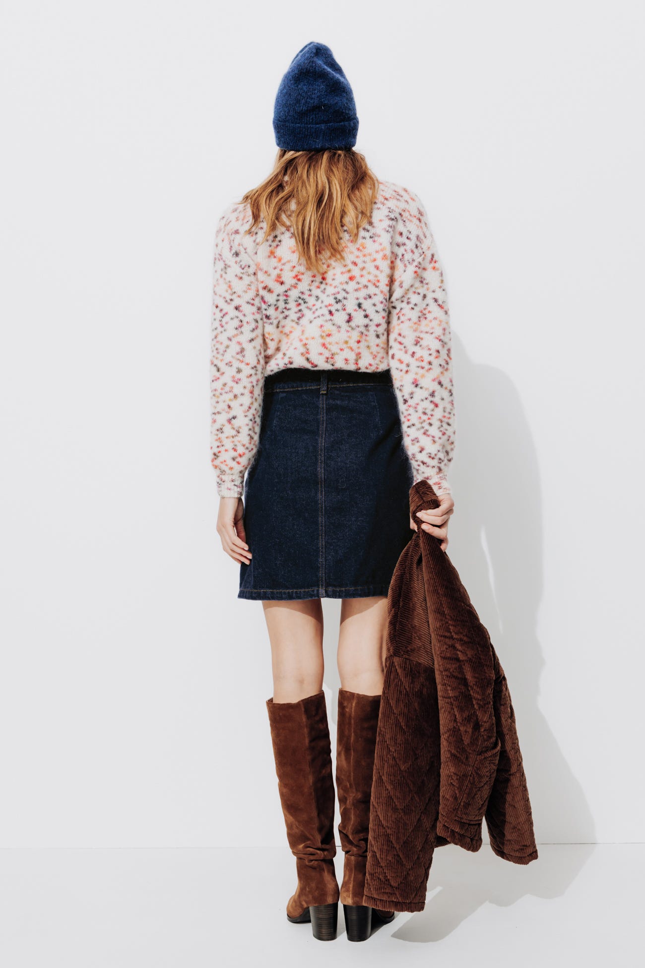 Falda vaquera abotonada