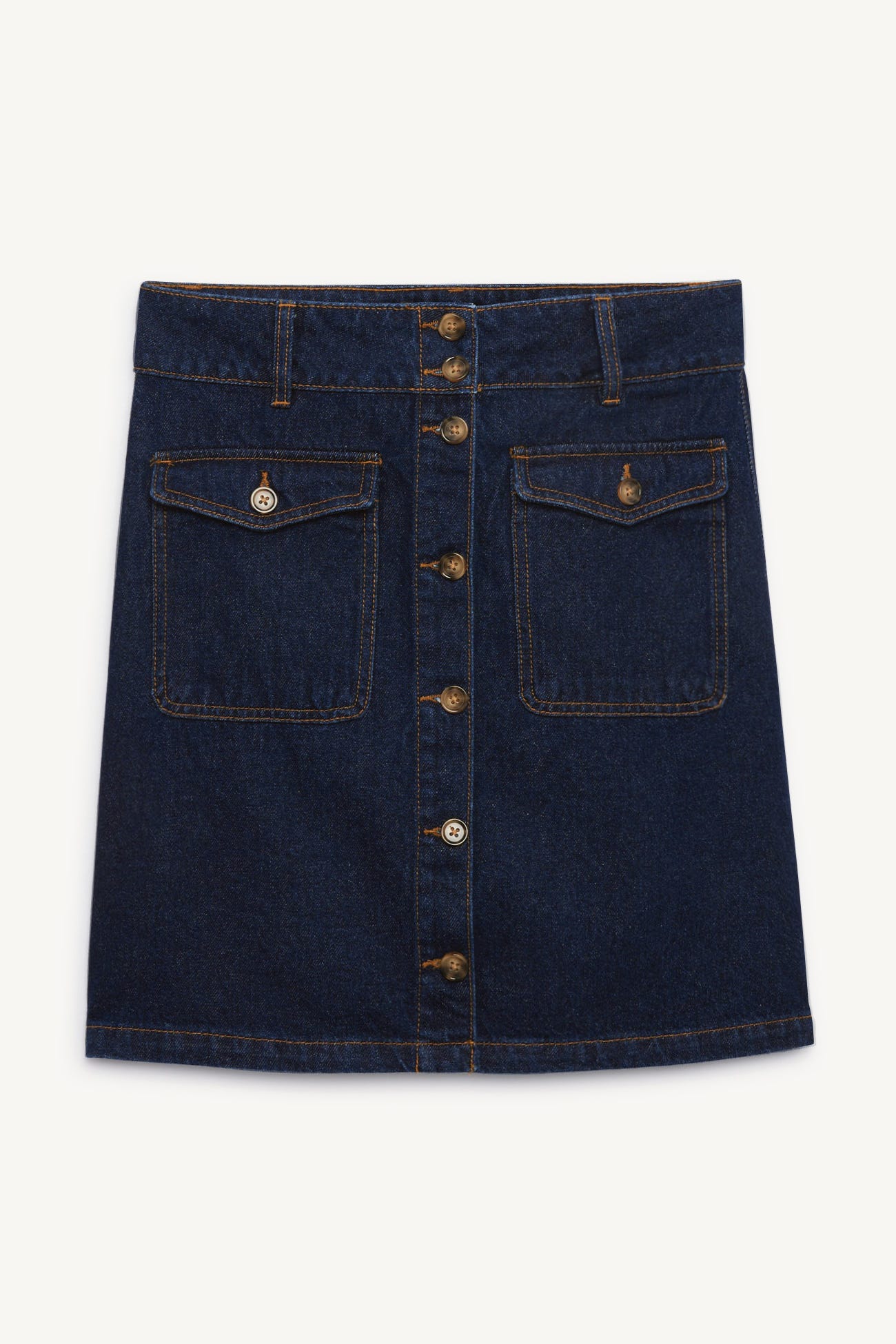 Falda vaquera abotonada