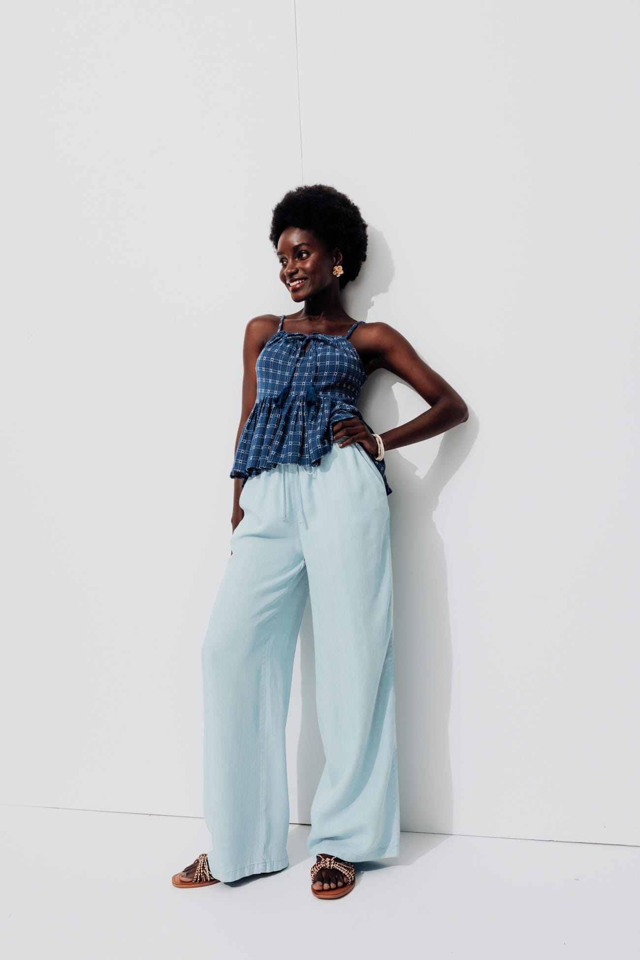 Pantalon large éco-conçu