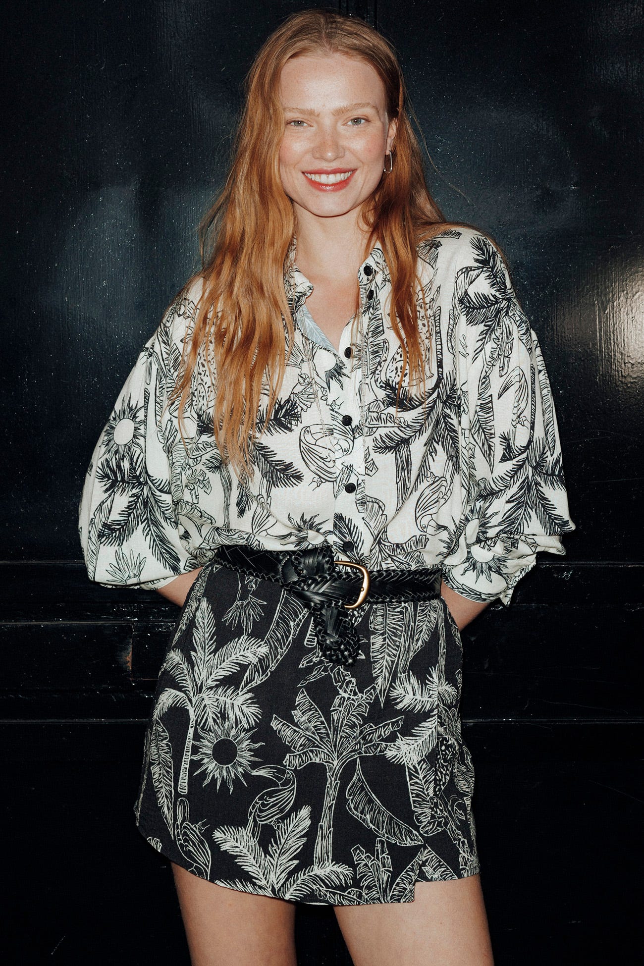 Falda pantalón estampada