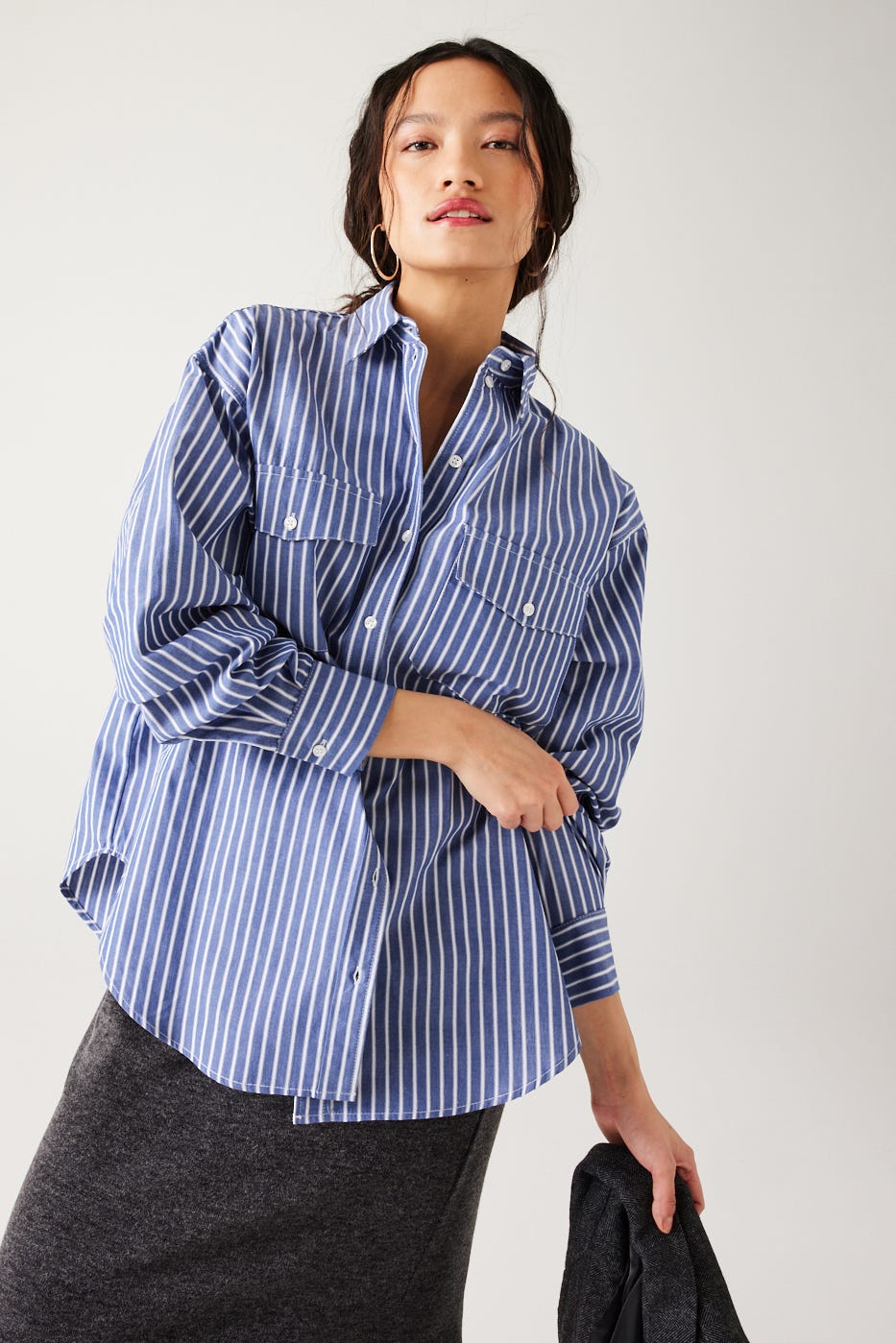 Camicia oversize a righe