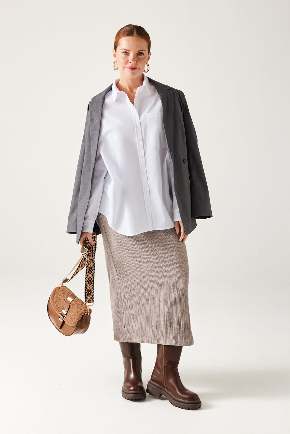 Camisa maxi lisa