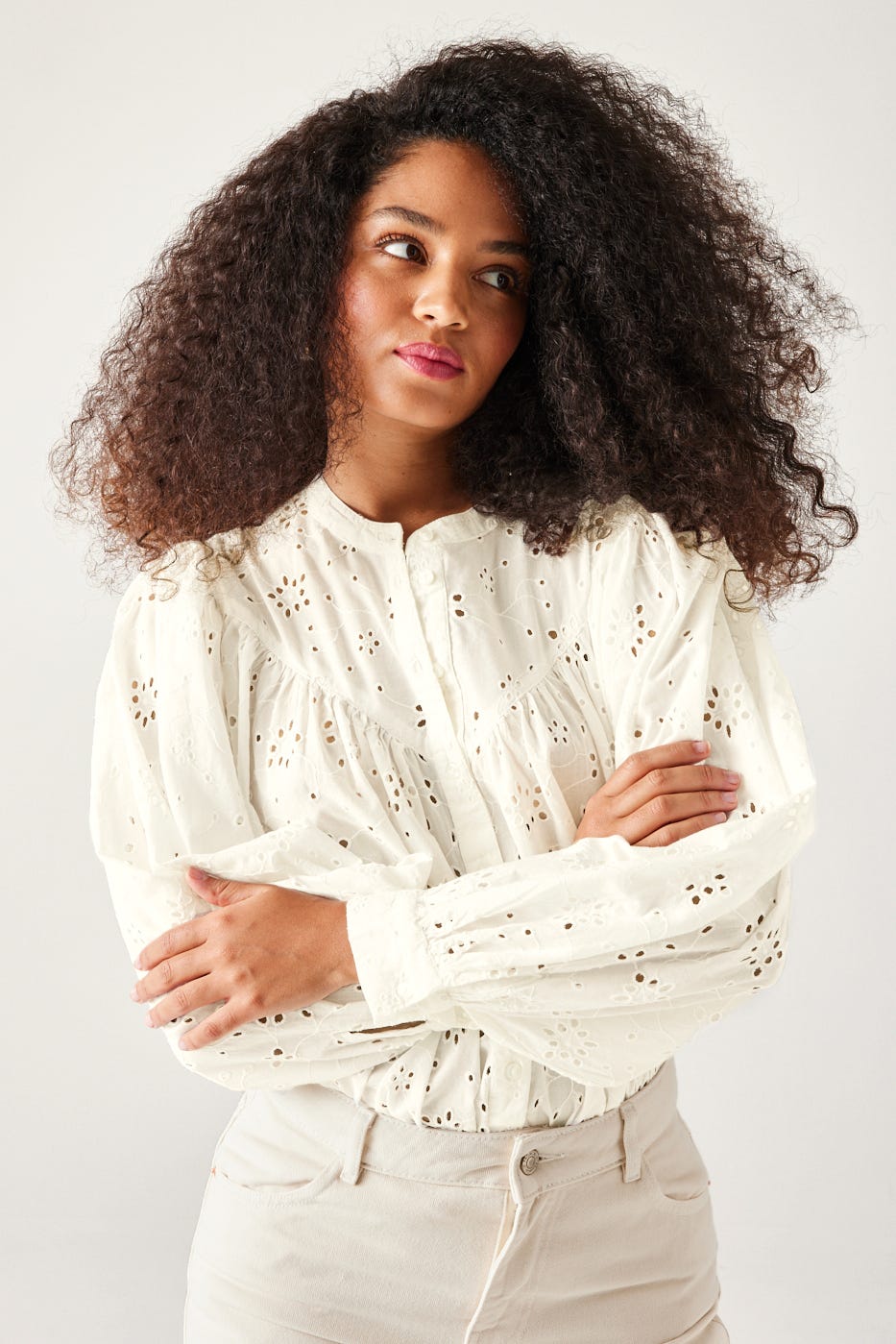 Chemise en broderie anglaise