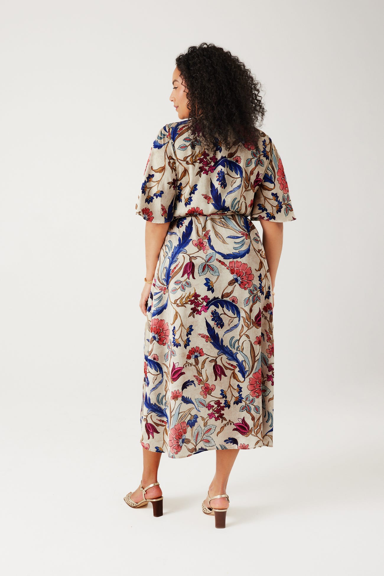 Robe Imprimée Fleurs Promod Taille 38 - Occasion Très Bon état, Longueur Genou