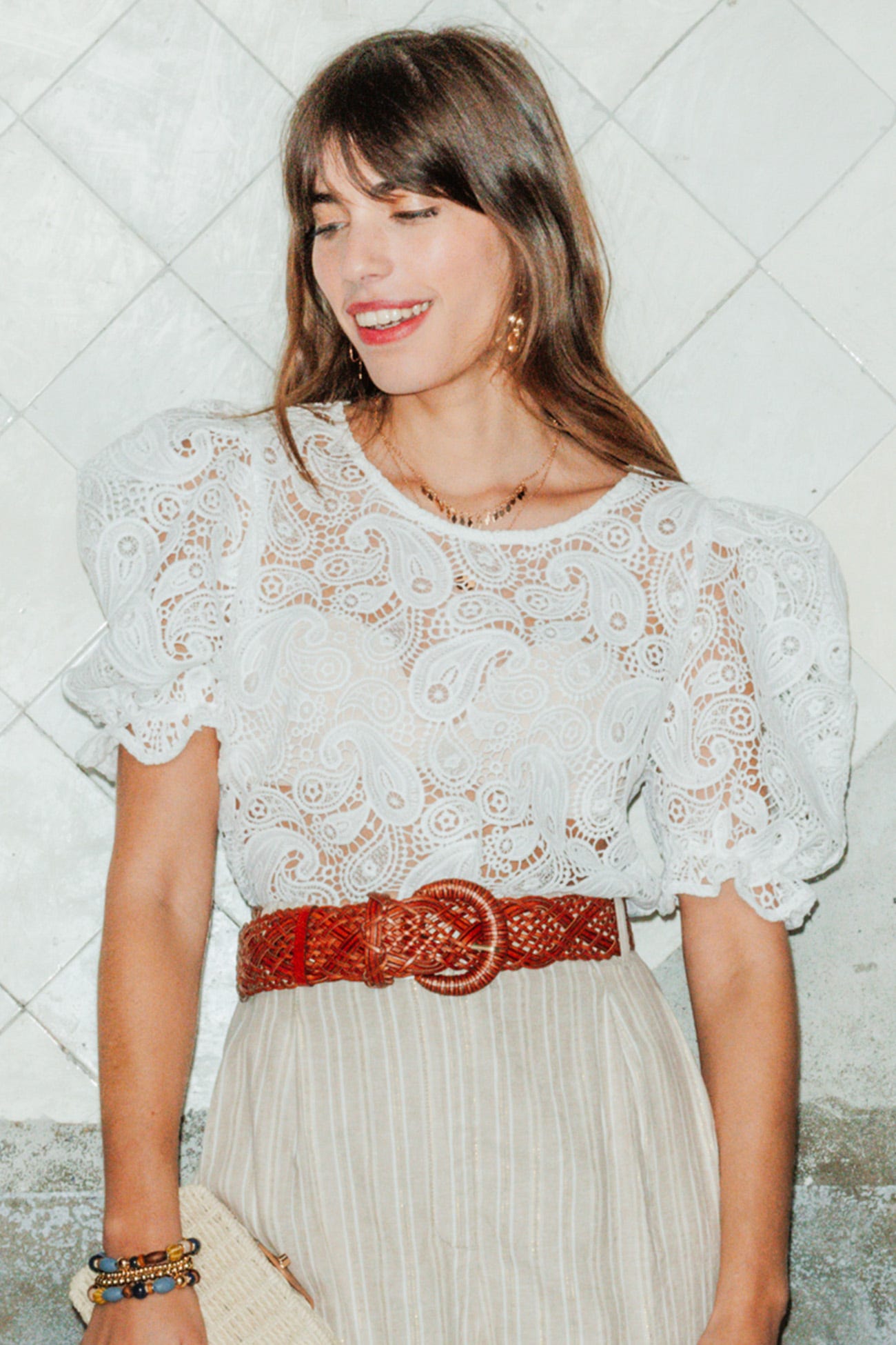 Blouse en dentelle Femme