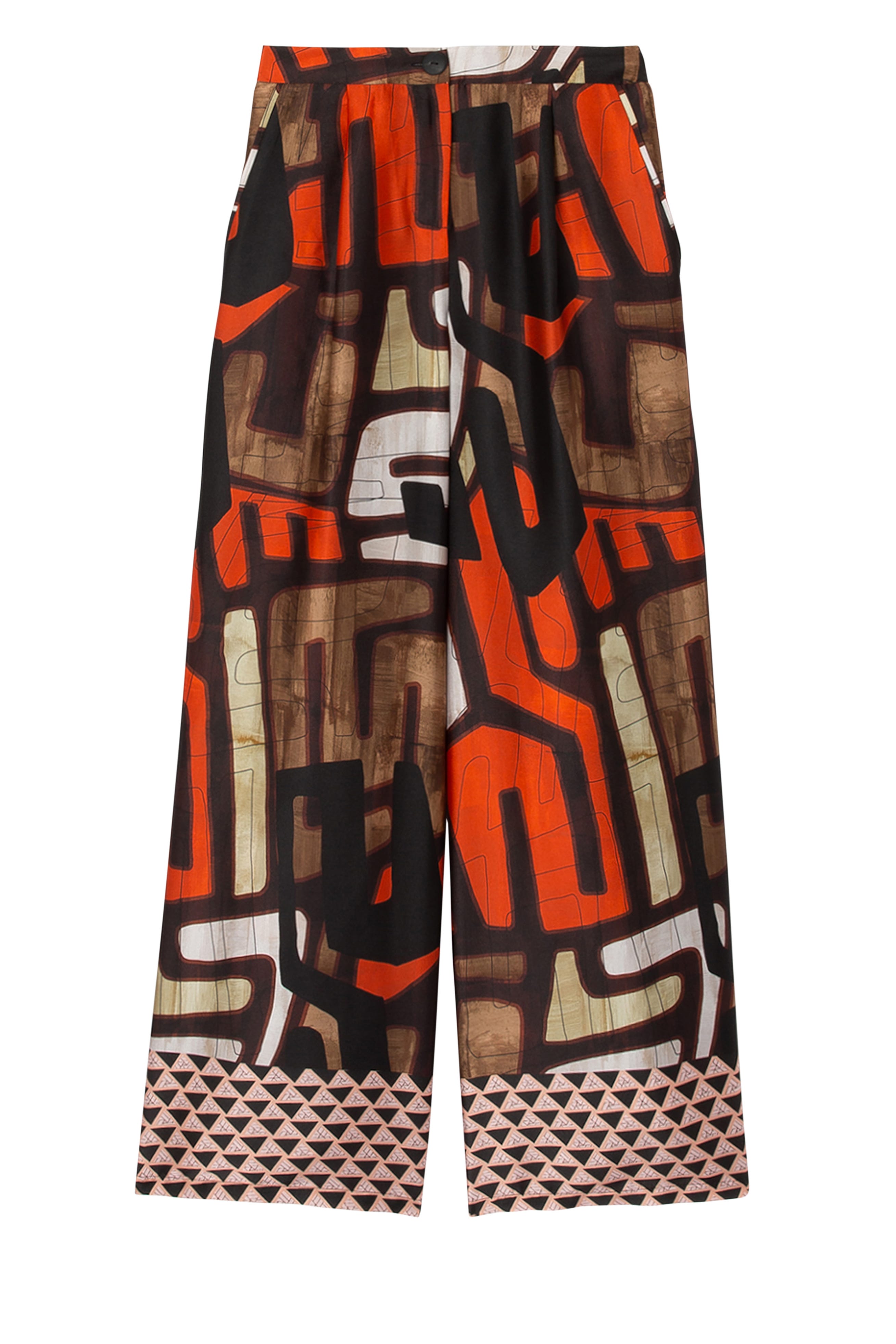 Pantalon large en satin