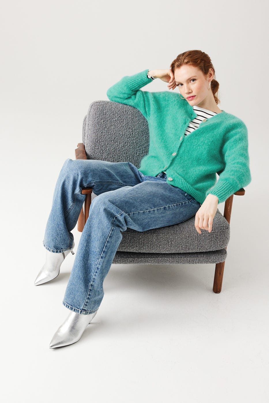 PREMIUM round-neck cardigan