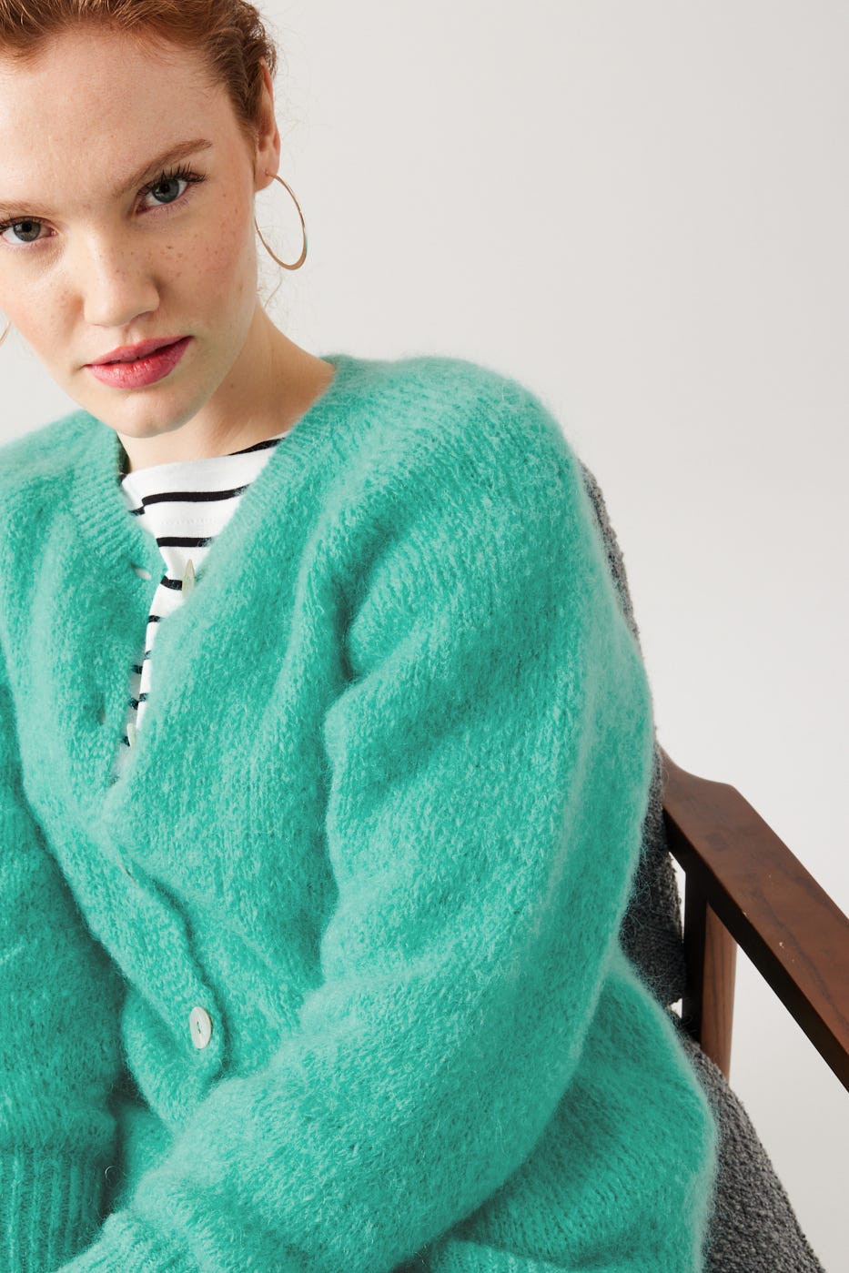 PREMIUM round-neck cardigan